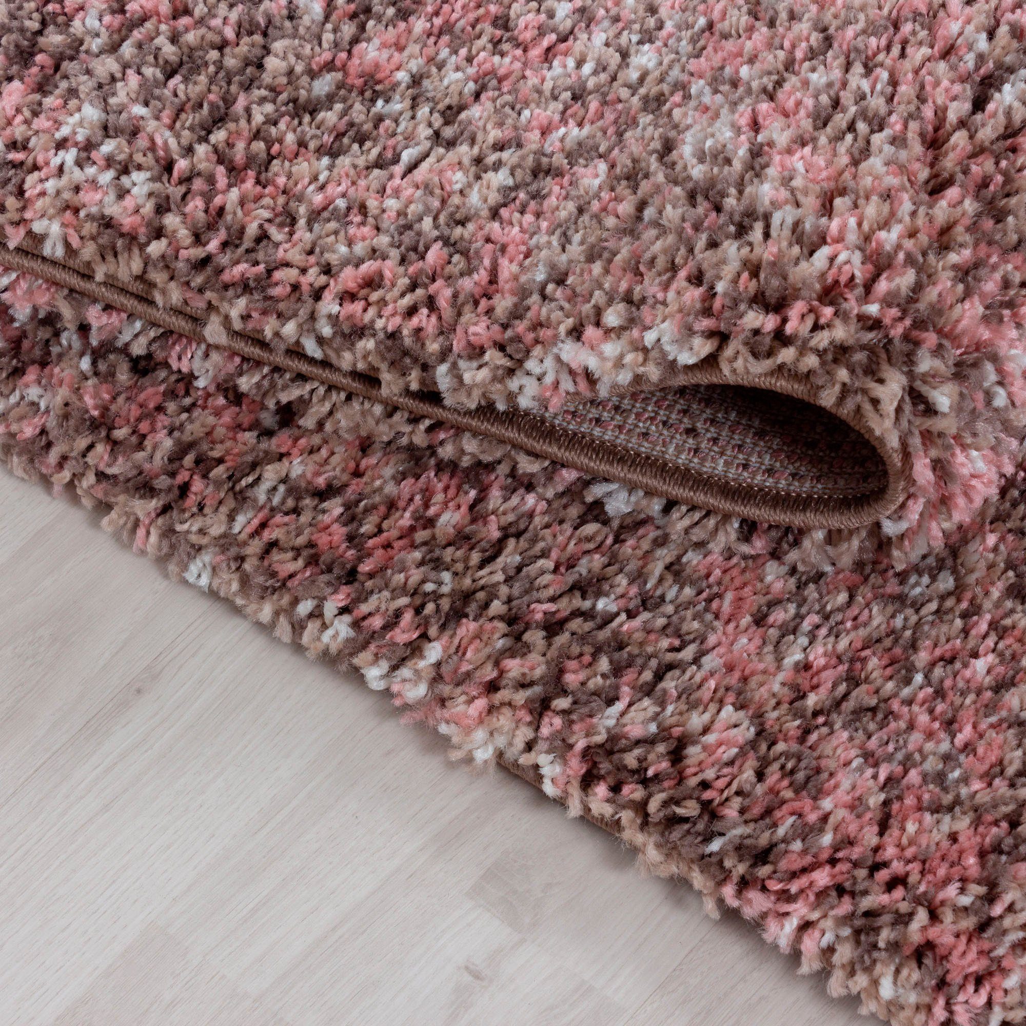 Ayyildiz Teppiche Hochflor-Teppich Enjoy Shaggy, rund, Höhe: 50 mm, auch als Läufer, Shaggy, Langflor, meliert, Wohnzimmer