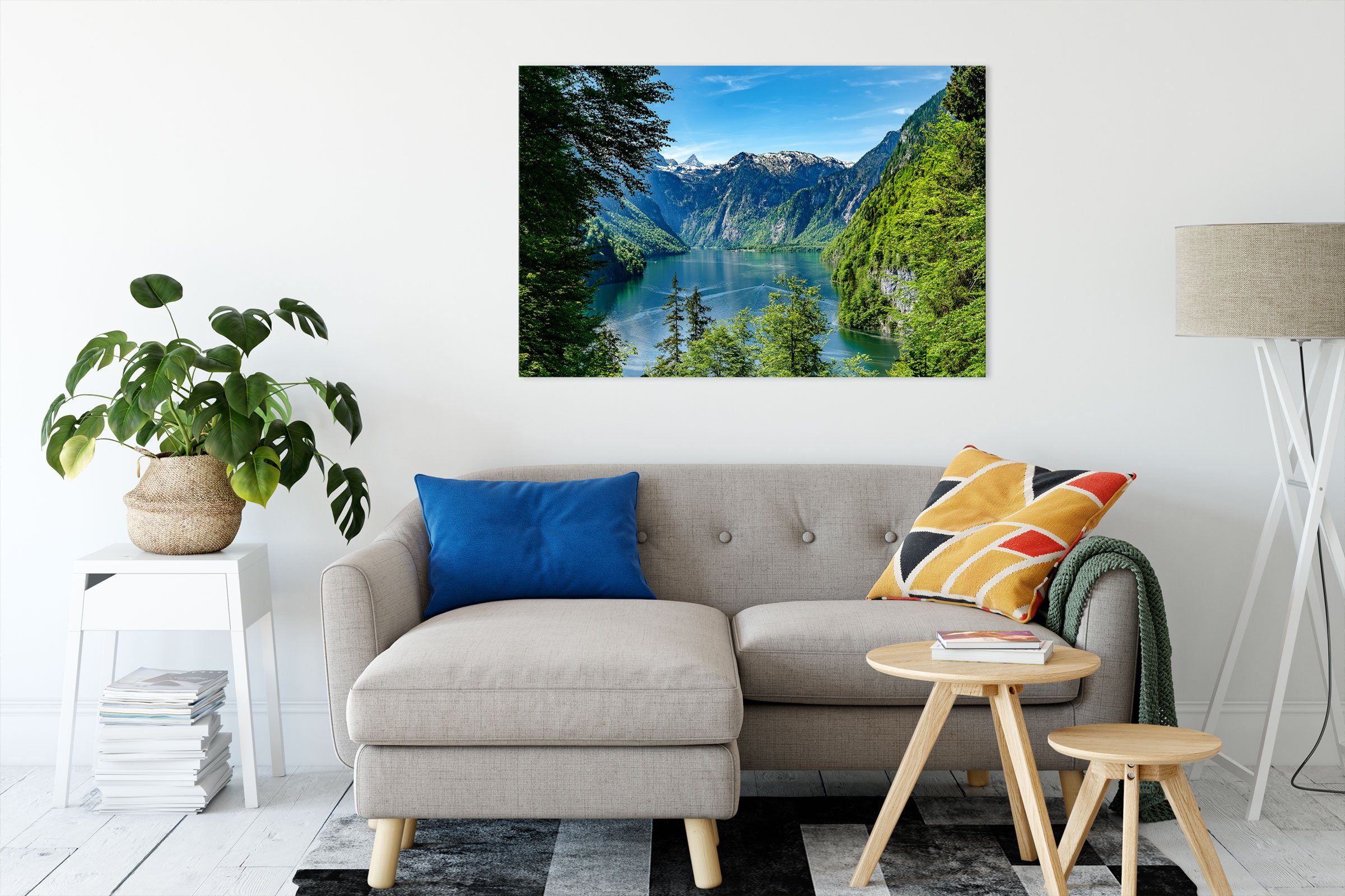 Pixxprint Leinwandbild Blick auf den Königssee, Blick auf den Königssee (1 günstig online kaufen