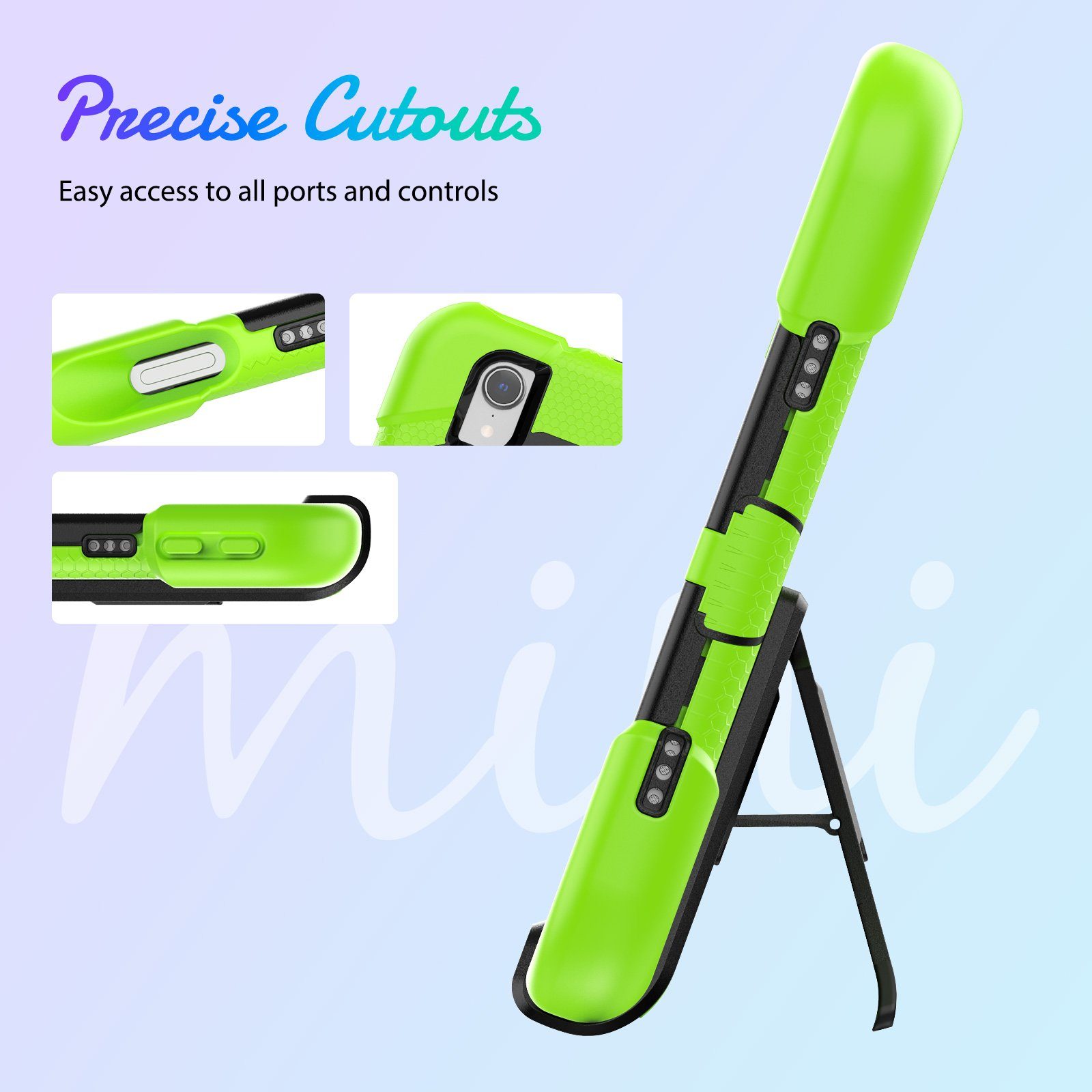 Lobwerk Tablet-Hülle 3in1 Hülle für Apple iPad Mini 6 2021 6 Generation 8.3 Zoll, Sturzdämpfung, Aufstellfunktion, Outdoor