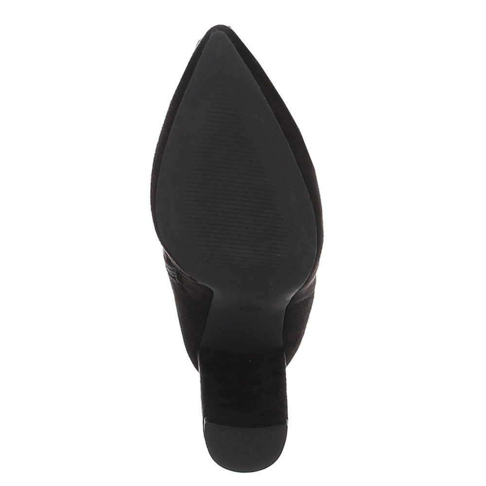 Ital-Design Damen Kniehochstiefel mit Blockabsatz und Spitze High-Heel-Stiefel (92079025) Blockabsatz Stiefel in Schwarz