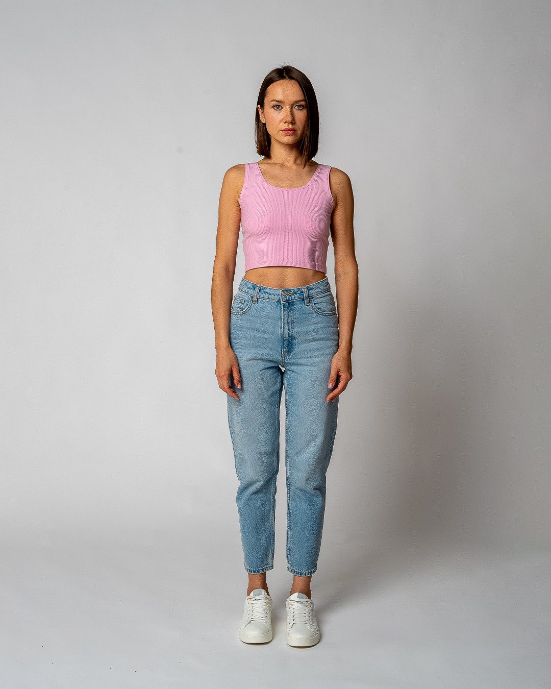 GORG Crop-Top Damen Geripptes Cropped Top aus Bio-Baumwolle & TENCEL Modal – Bild 3 von 5