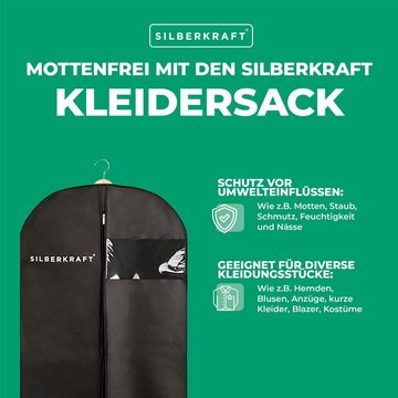 Silberkraft Kleiderschutzhülle Mottenschutzhüllen - Kleidersack mit Reißverschluss (4 St) 100 x 60 cm - Schützt vor Nässe, Motten und Schmutz