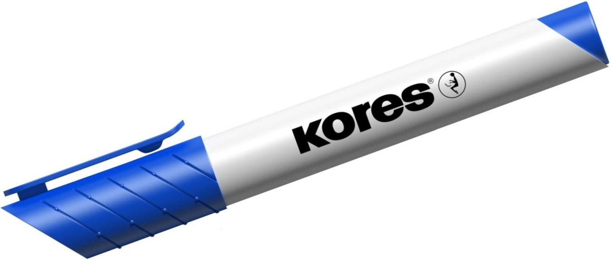 KORES Whiteboard Marker Whiteboardmarker 3mm Rundspitze blau