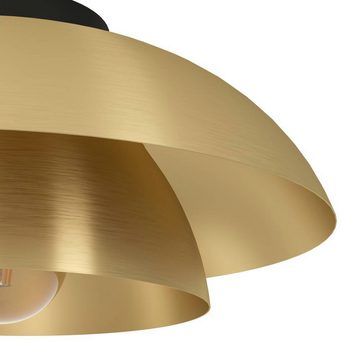 EGLO Deckenleuchte CENCIARA, ohne Leuchtmittel, Deckenleuchte, Metall in Messing, Lampe mit E27 Fassung, Ø 40 cm