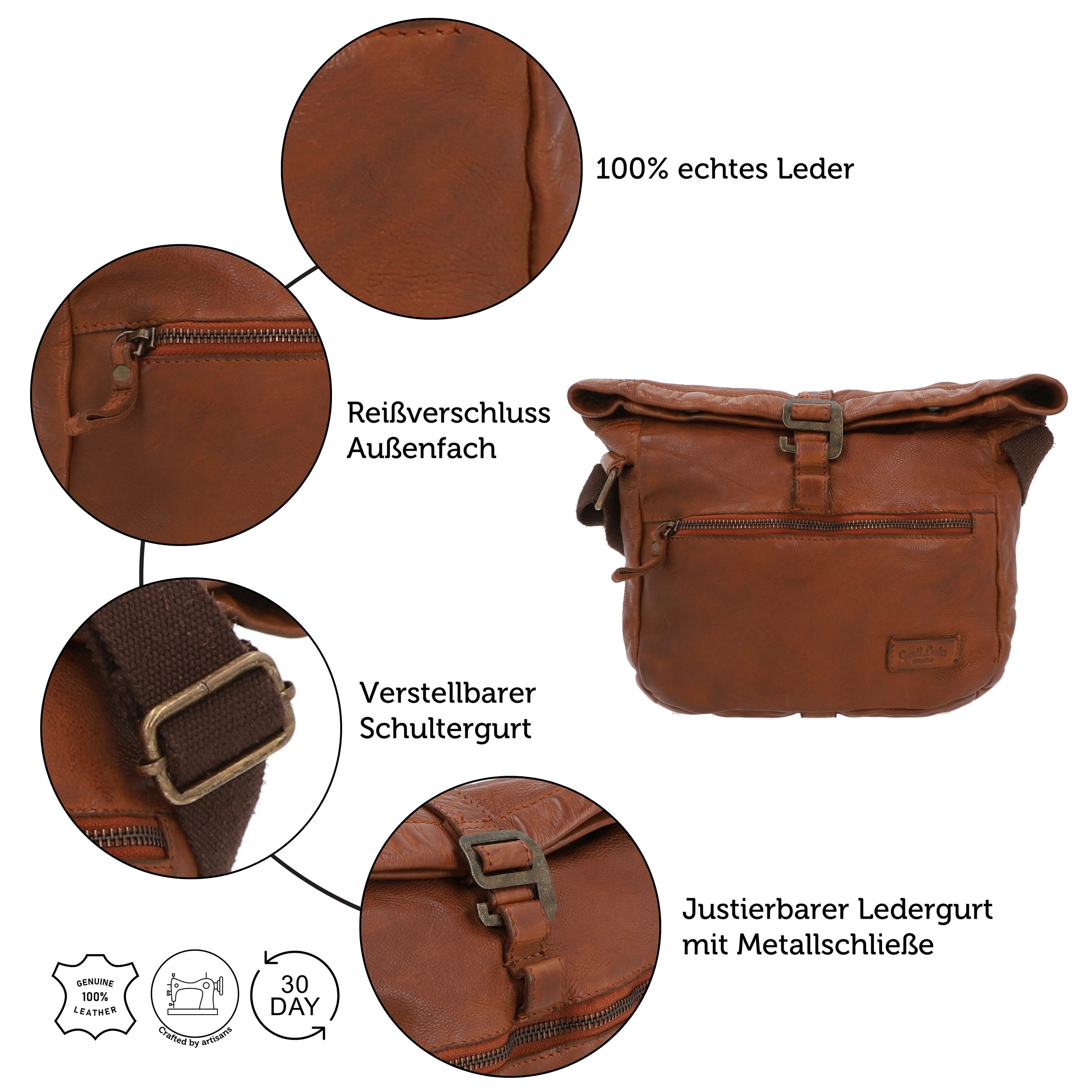 Gusti Leder Handtasche Gusti Leder Handtasche Auna (1-tlg)