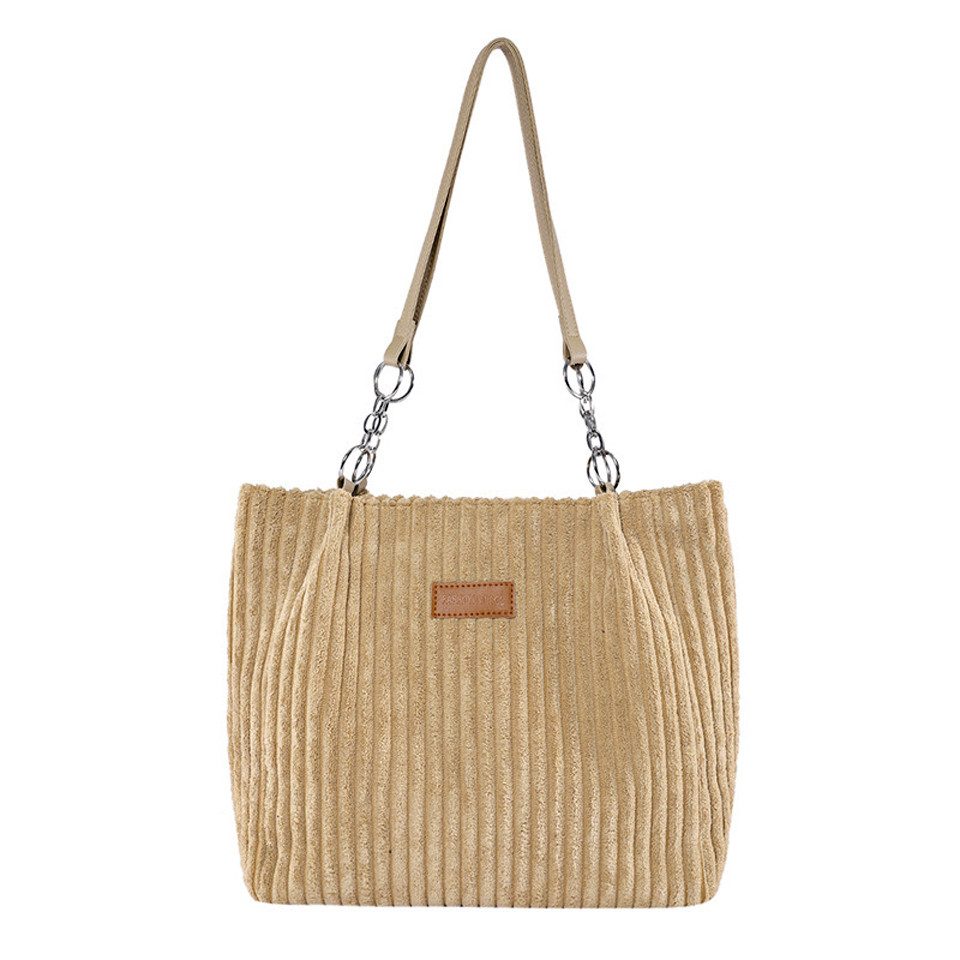 Coonoor Schultertasche Damen Cord-Shoulder-Schultertasche, Große Tote-Tasche, Freizeit-Schultertasche, Alltags-Einkaufstasche, Shopper-Tasche