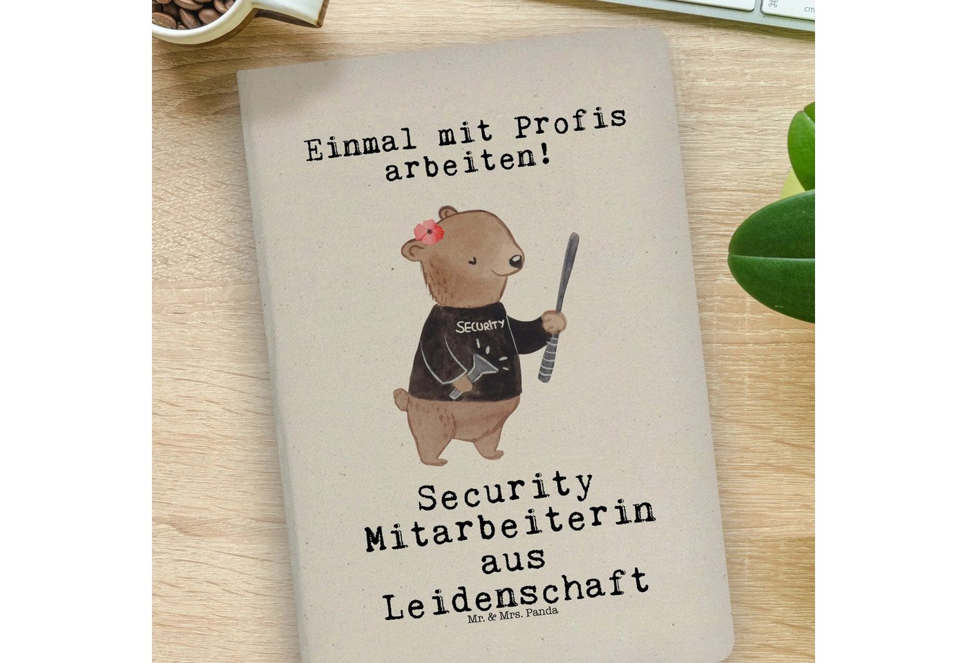 Thumbnail - Mr. & Mrs. Panda Notizbuch Security Mitarbeiterin Leidenschaft - Transparent - Geschenk, DIN A4 Mr. & Mrs. Panda, Langle...