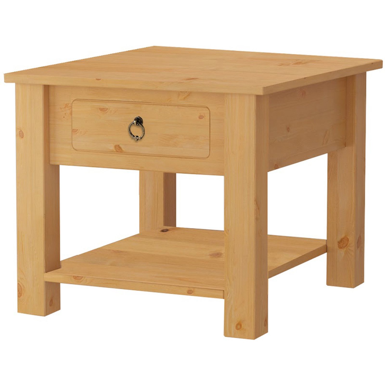 loft24 Couchtisch Inga, Beistelltisch, Nachttisch mit Schublade, Kiefer, La günstig online kaufen