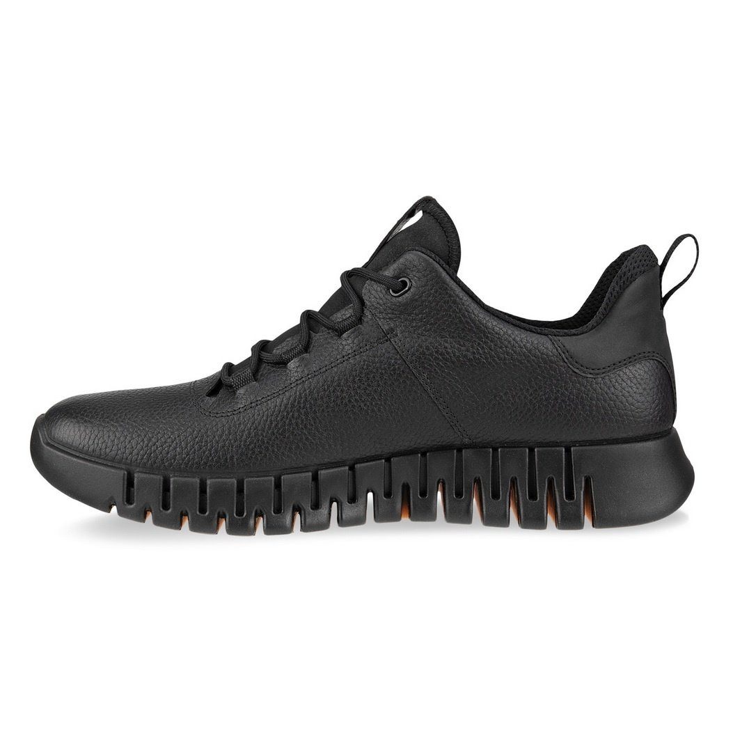 Ecco Gruuv Lea GTX (Glattleder, wasserdicht) schwarz Herren Sneaker günstig online kaufen