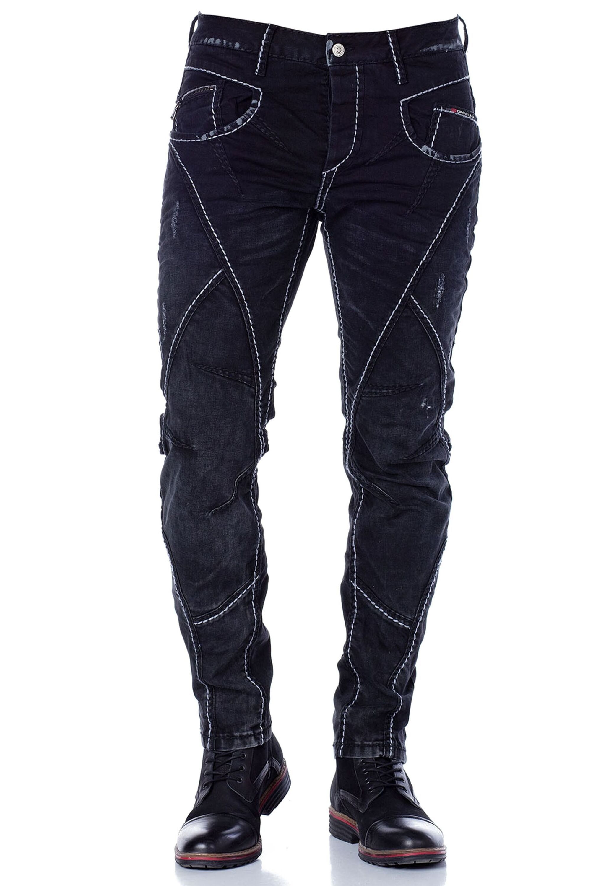 Cipo & Baxx 5-Pocket-Jeans Jeans mit extravaganten Teilungsnähten, CD288 günstig online kaufen
