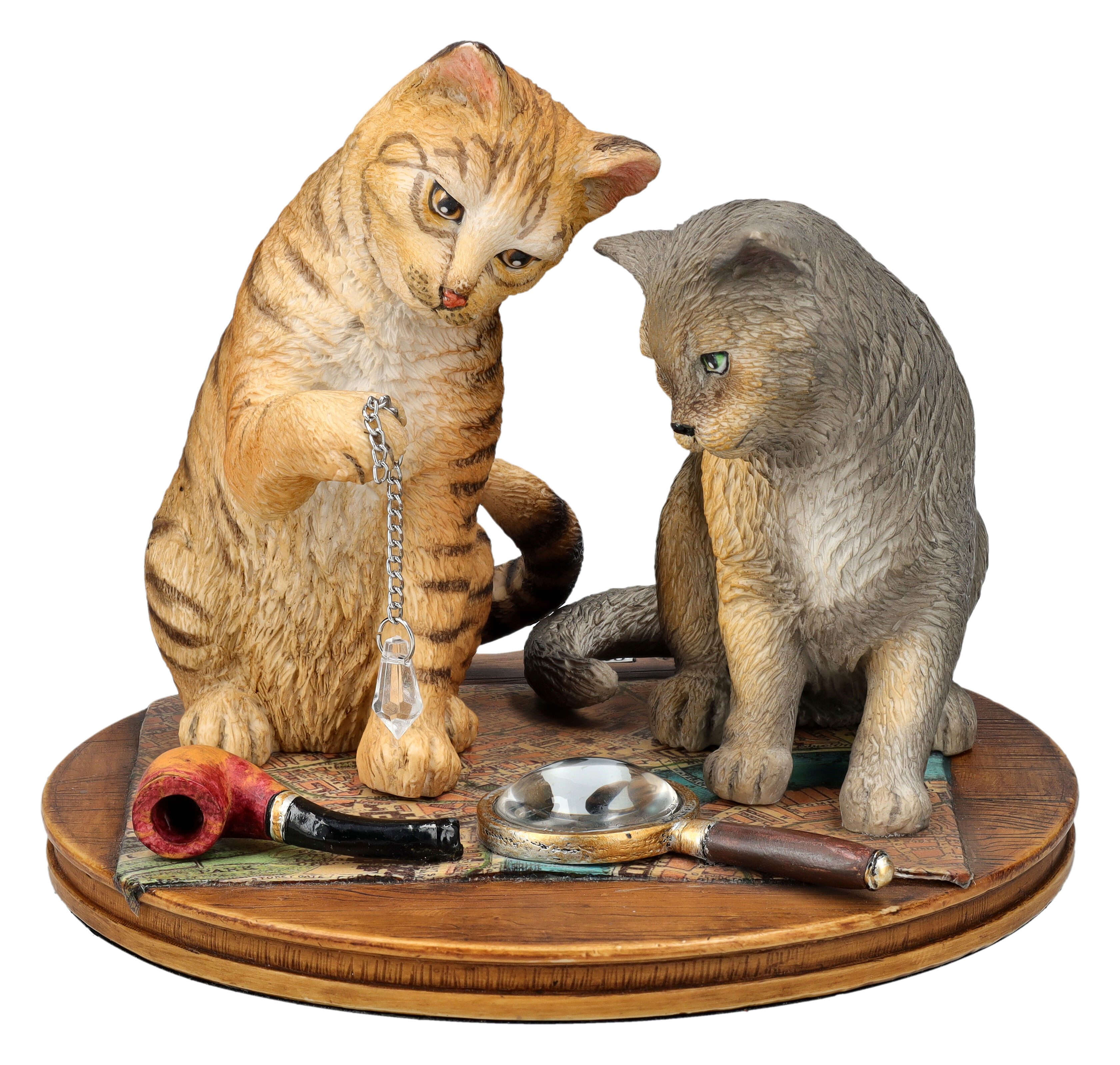 Lisa Parker Dekofigur Katzen Figur - Purrlock Holmes by Lisa Parker - Katzenfigur Deko