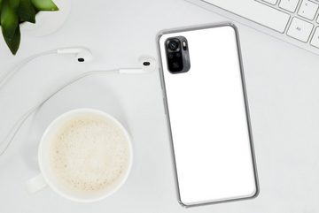 MuchoWow Handyhülle Weiß - Farben - Neutral, Phone Case, Handyhülle Xiaomi Redmi Note 10, Silikon, Schutzhülle