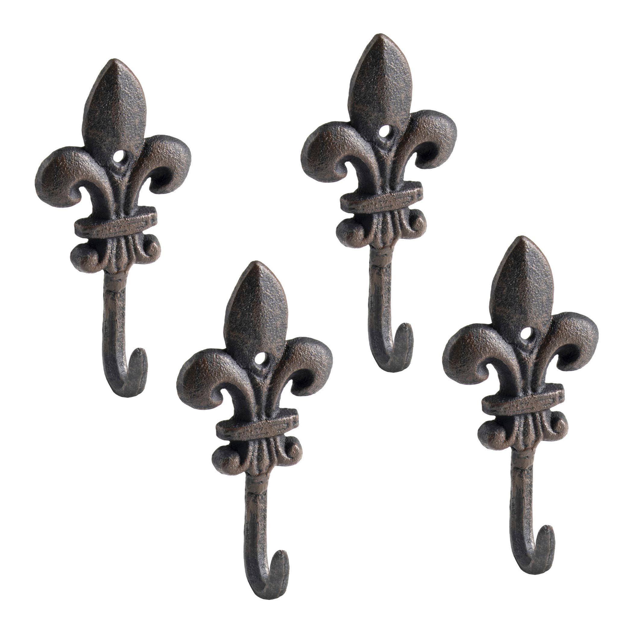 Spetebo Wandhaken Gusseisen Wandhaken braun - Nostalgie in antik Optik, Wand und Tür, (Anzahl, 1-St., Stück), massives Material
