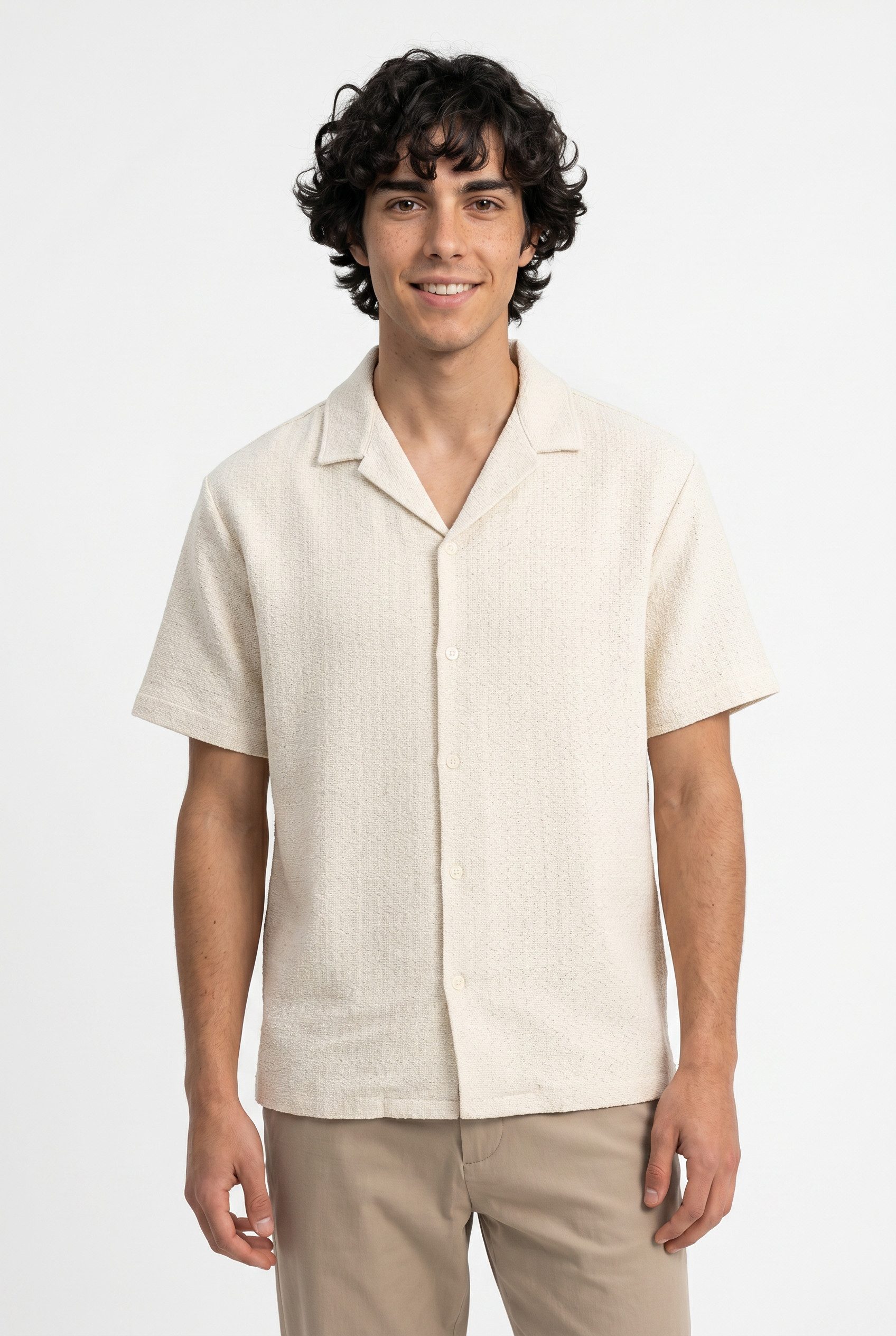 Jack & Jones Kurzarmhemd JORMONTAUK CROCHET SHIRT SS SA26