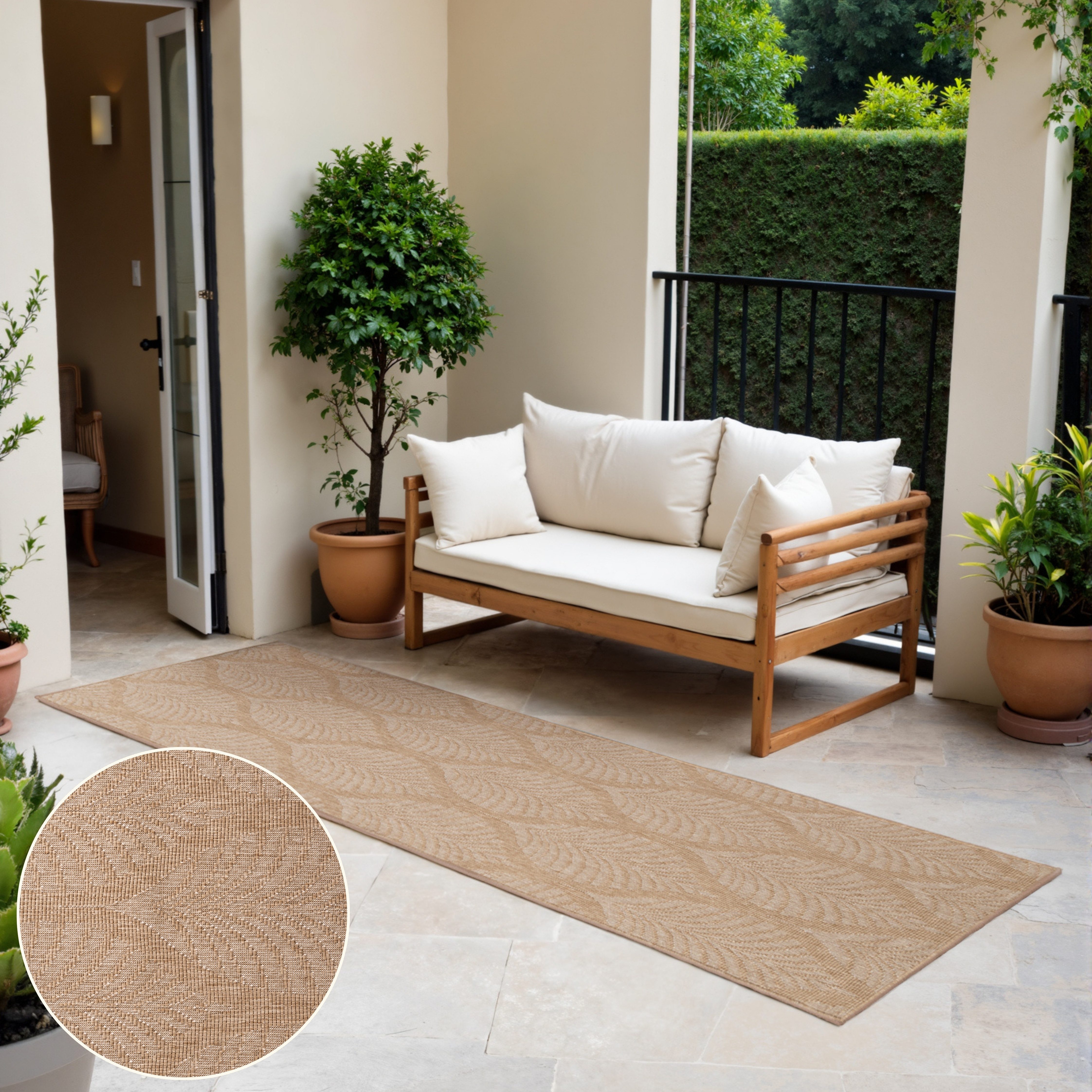HANSE Home Outdoorteppich Liora Wendeteppich, rechteckig, Höhe: 5 mm, Läufer, In und Outdoor, Flachgewebe, wetterfest, pflegeleicht, robust