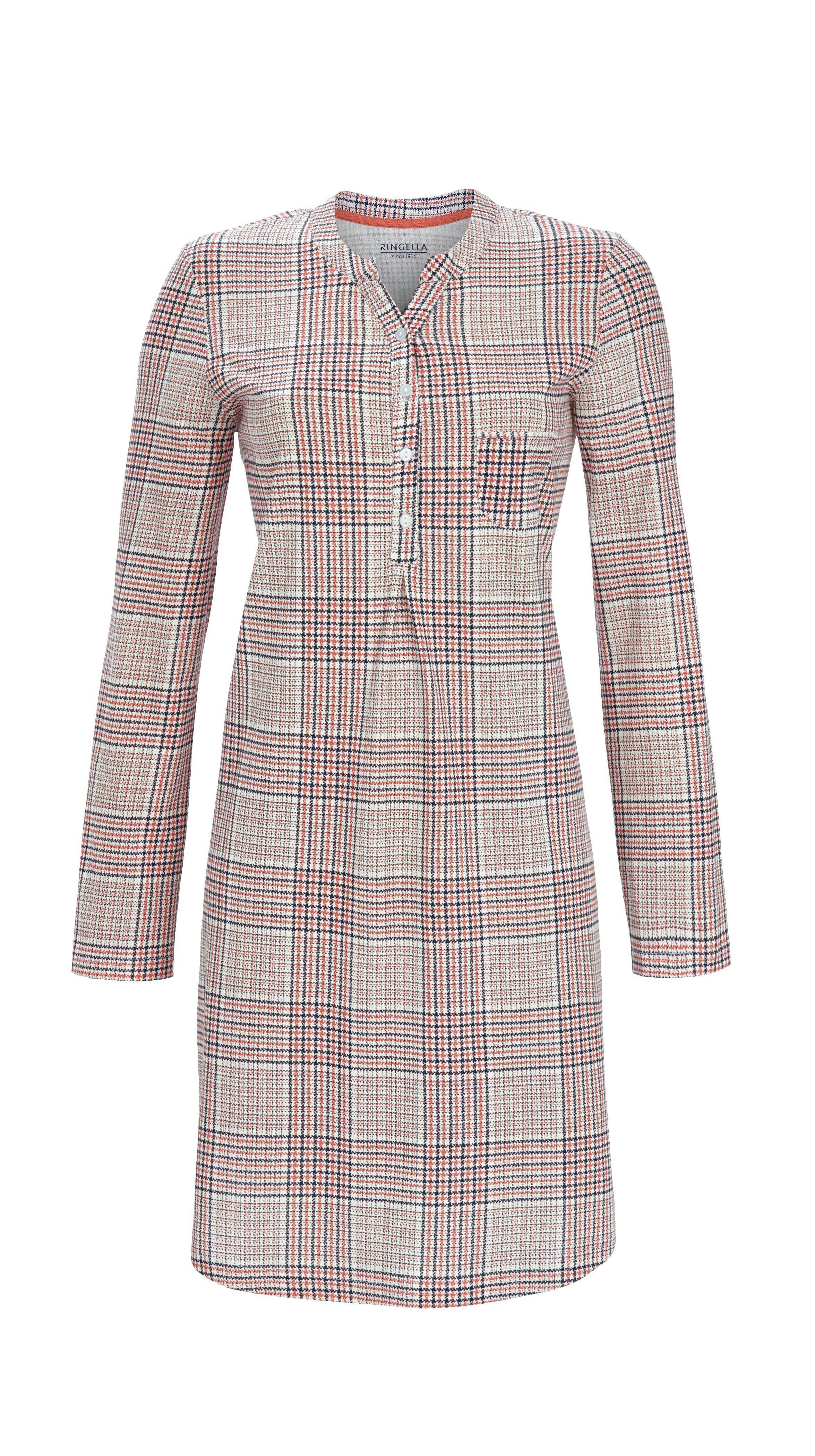 Ringella Nachthemd mit Karodessin und Knopfleiste günstig online kaufen