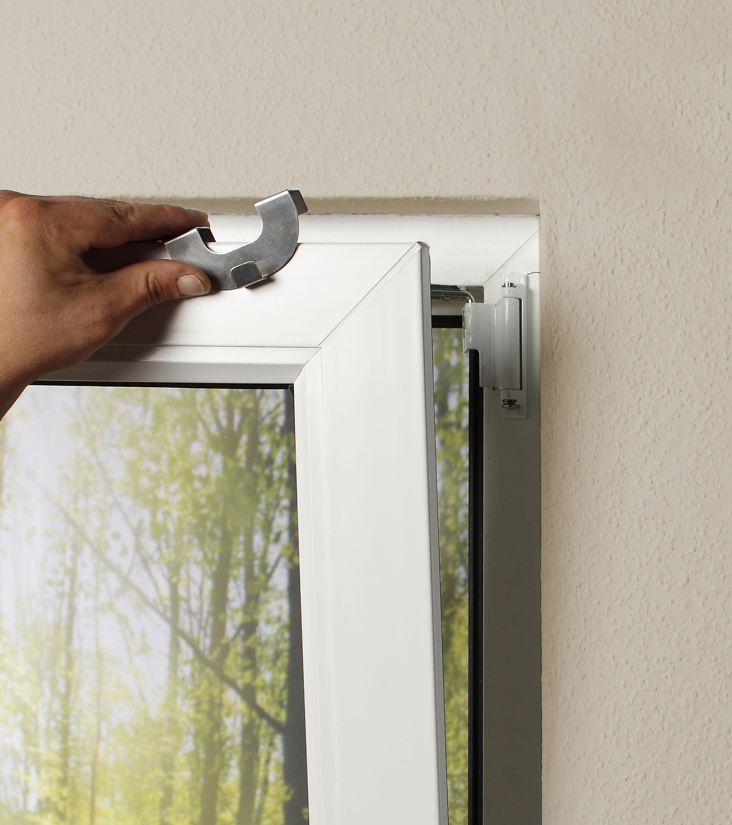 HOME WOHNIDEEN Gardinenhaken EDWARD, Ösenrollos, (Set, 2-St), U-Fensterhake günstig online kaufen