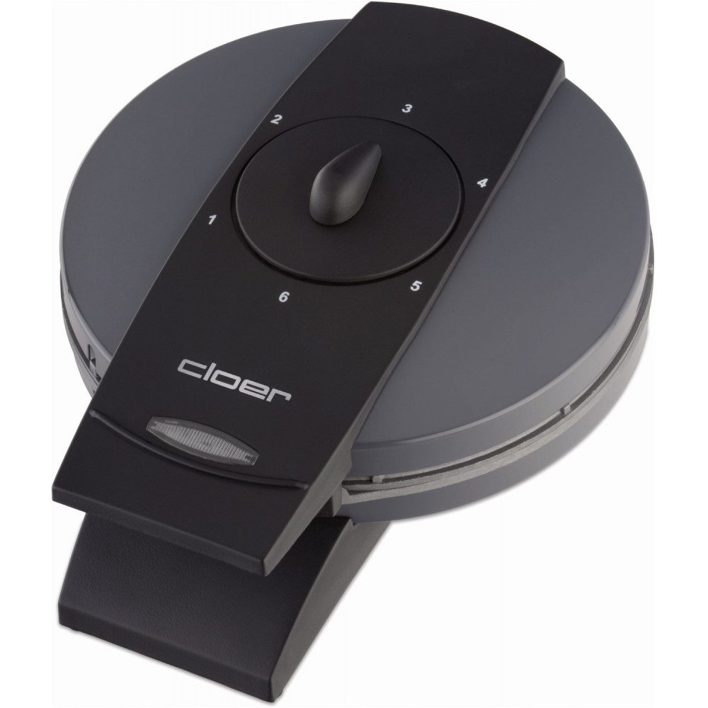 Cloer Waffeleisen Cloer 1625 Waffelautomat für perfekte Waffeln dunkelgrau., 930.0 W
