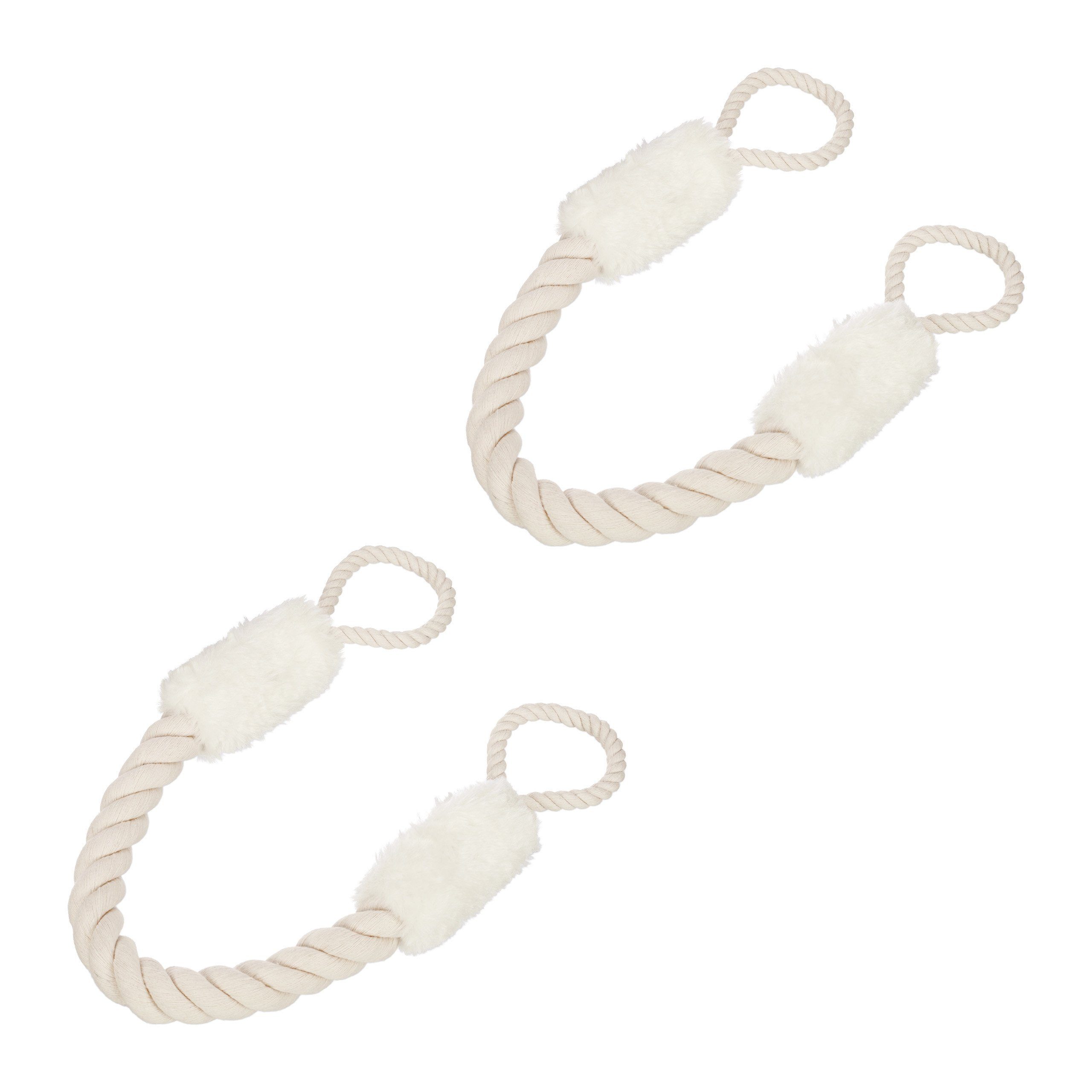 relaxdays Türdämpfer Türkordel Klemmschutz 2er Set weiß (2 St)