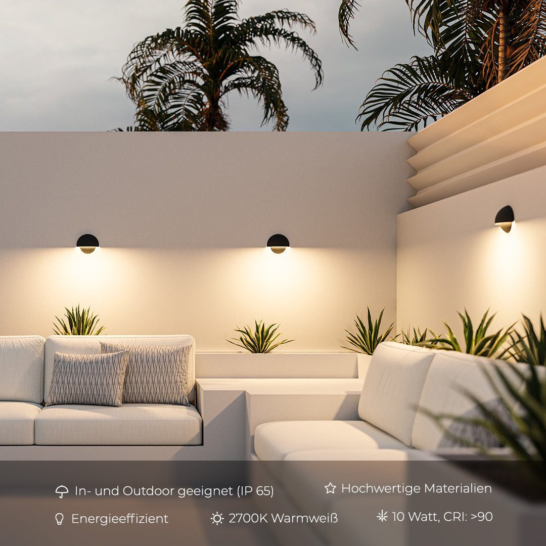 Neona LED Wandleuchte ORION Schwarz, LED fest integriert, Warmweiß günstig online kaufen