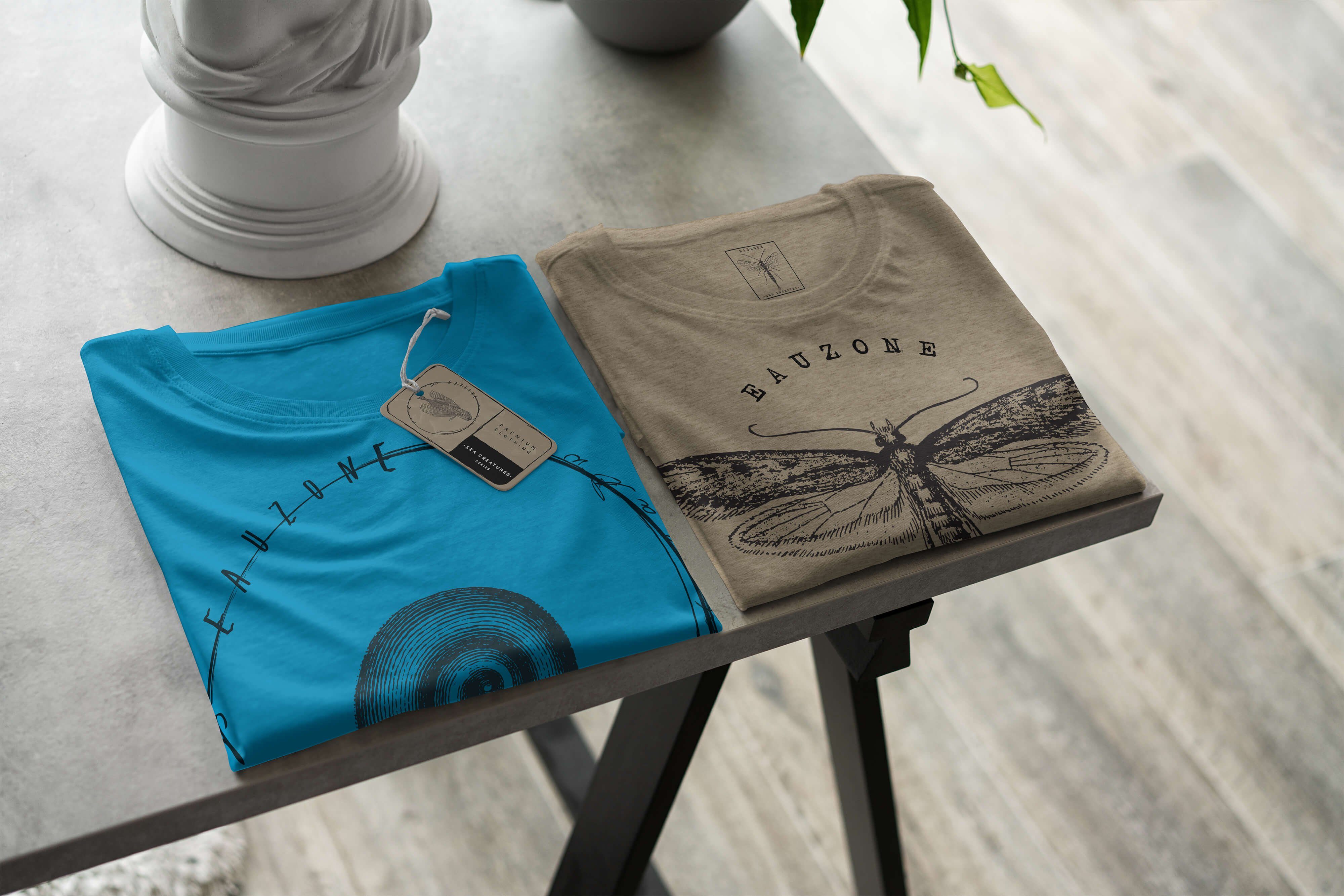 Sinus Art T-Shirt T-Shirt Tiefsee Serie: Sea / Fische Atoll und - Struktur feine Schnitt sportlicher 015 Creatures, Sea