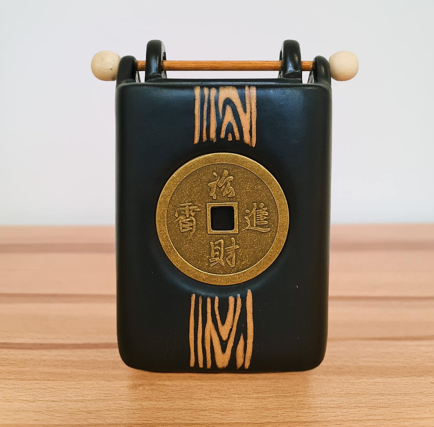 Kremers Schatzkiste Teelichthalter Kleiner fernöstlicher Aromabrenner 12 cm Feng Shui Duftlampe Keramik (2 St)