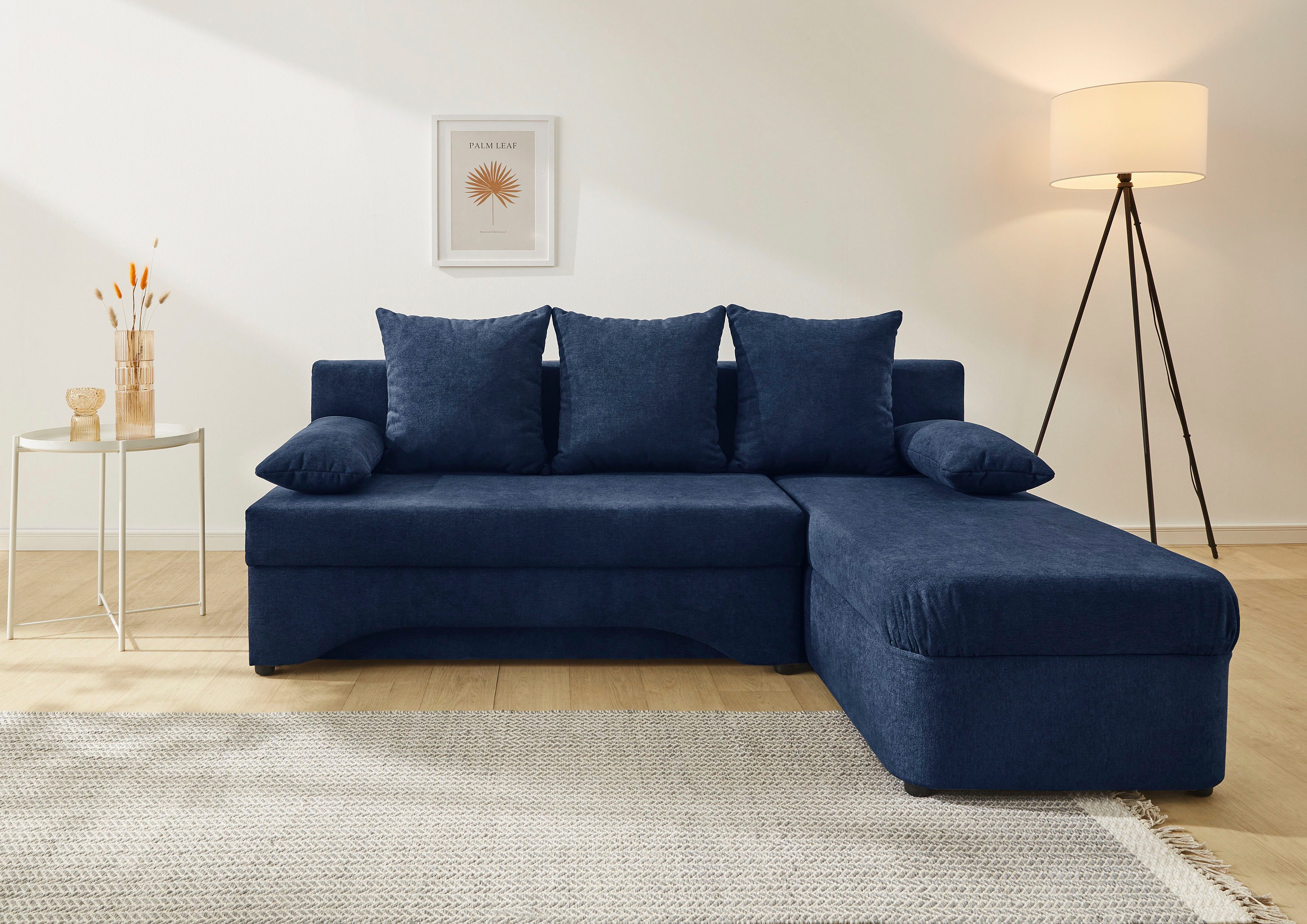 Jockenhöfer Gruppe Ecksofa L-Form, B: 191 cm, auch in Cord, Platzsparendes Schlafsofa & Eckcouch mit Bettkasten & Schlaffunktion