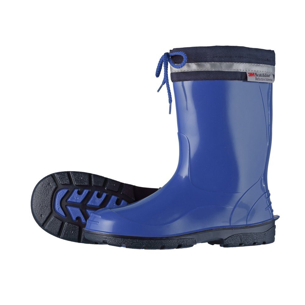 Bockstiegel Gummistiefel Kinder Unisex Regenstiefel Kim mit rutschfester Sohle und Reflektoren