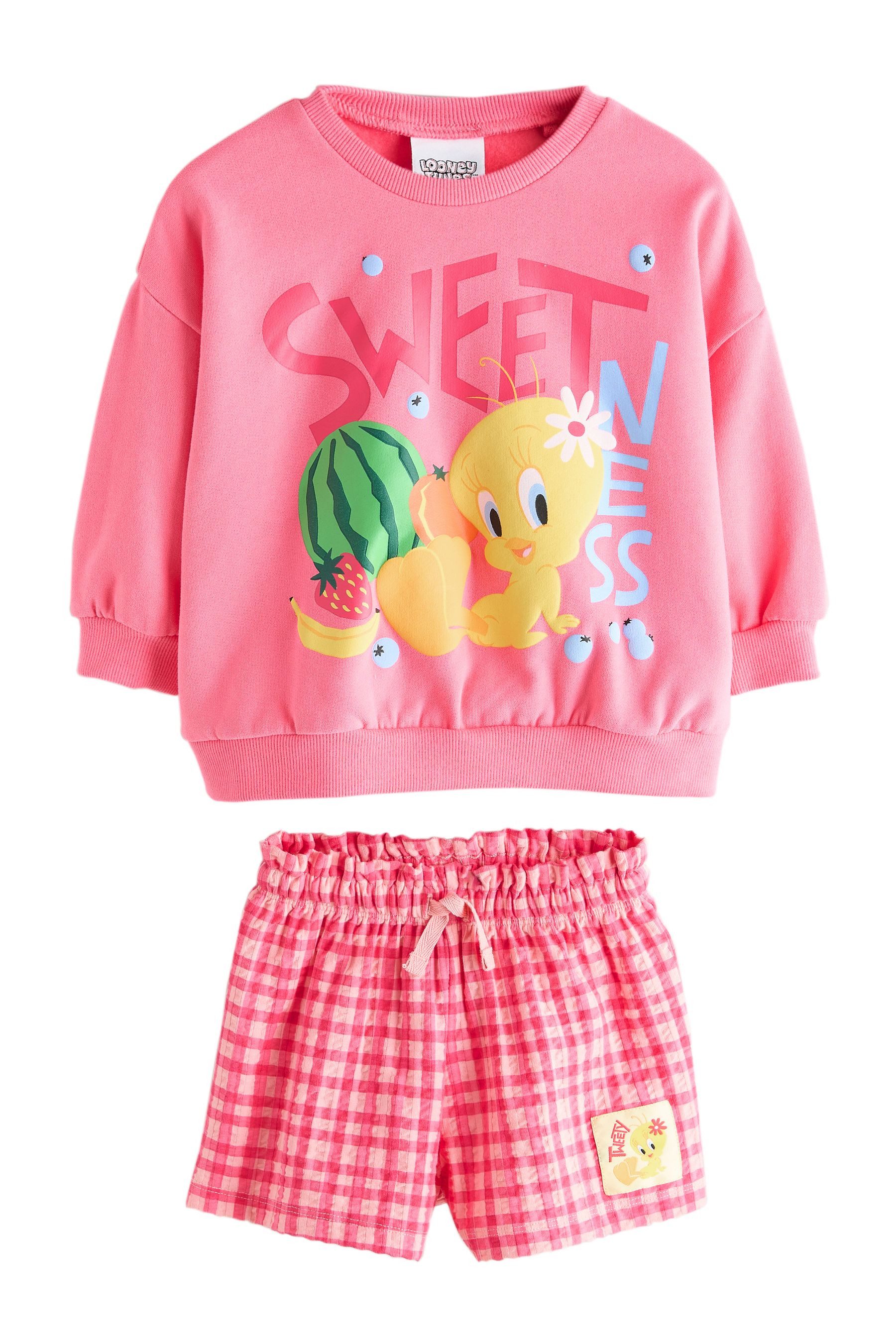 Pullover & Shorts Rundhals-Sweatshirt und Shorts im Set
