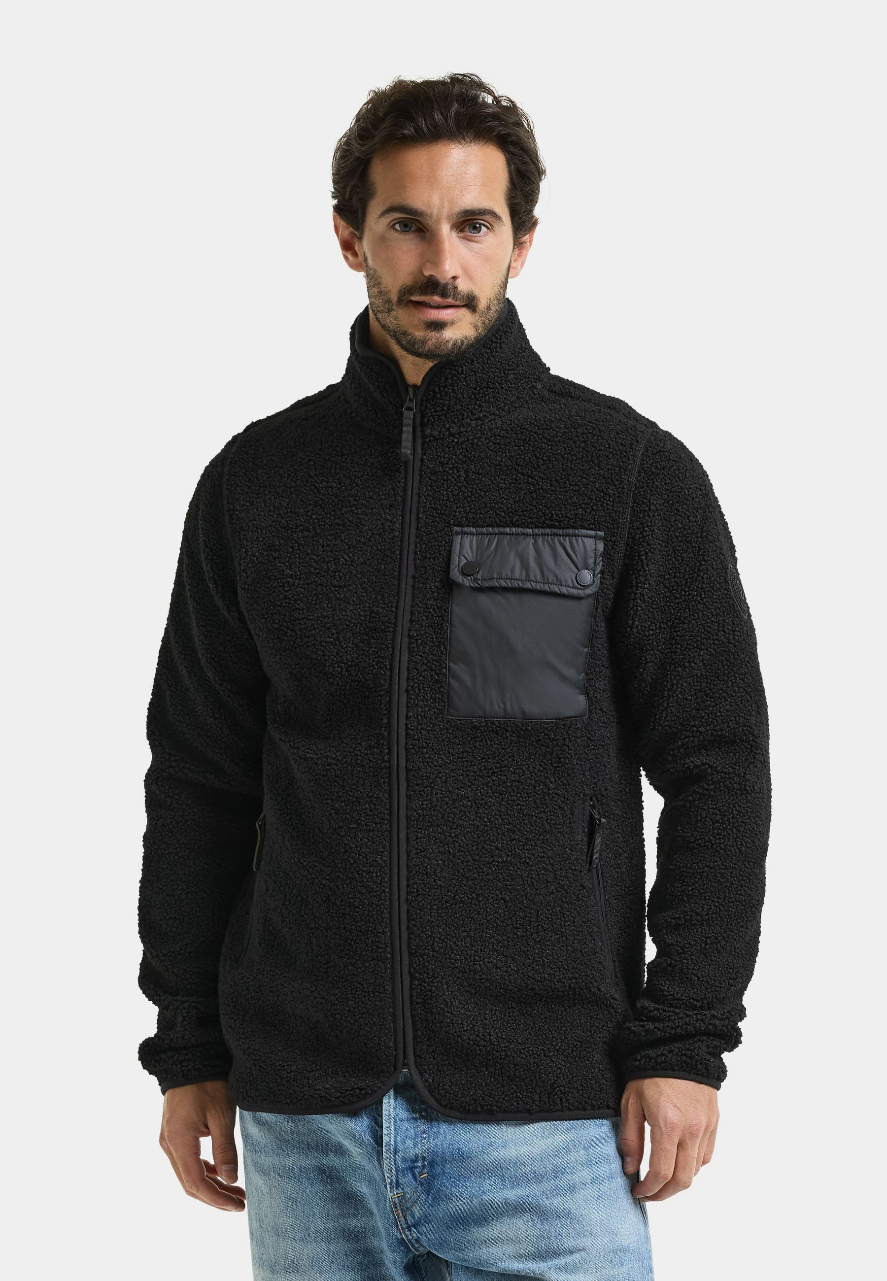 Didriksons Fleecejacke Herren Pile Teddy PETER mit Taschen