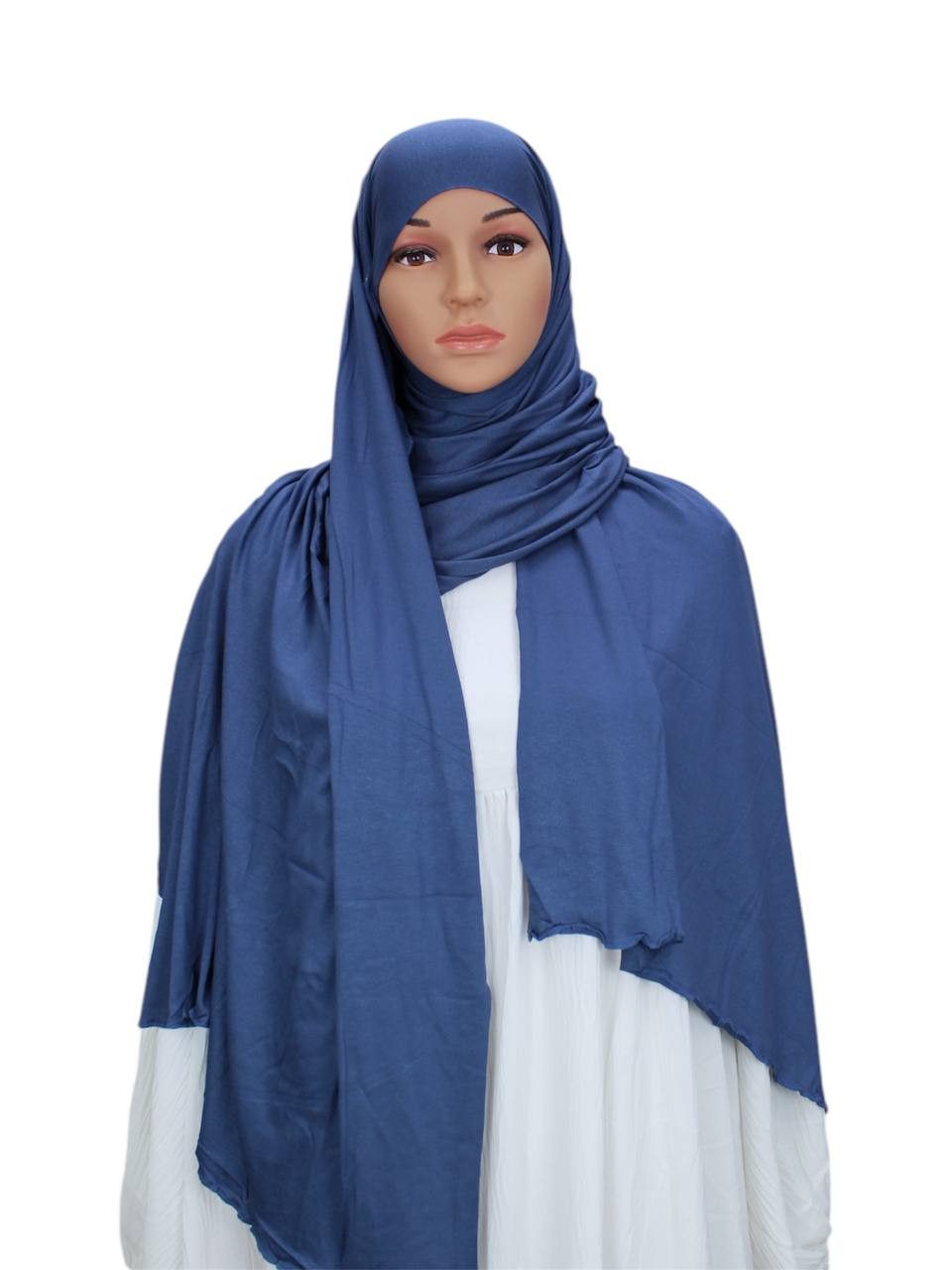 Aymasal Kopftuch XXL Jersey luxuriance Hijab mit integriertem Bone Scarf Ko günstig online kaufen
