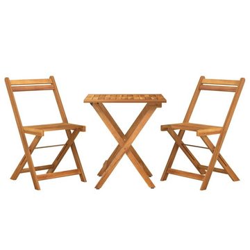 vidaXL Gartenlounge-Set 3-tlg. Bistro-Set Klappbar Massivholz Akazie, (3-tlg)