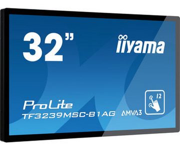 Iiyama LED-Display ProLite TF3239MSC-B1AG - 81.3 cm (32) - 1920 x 1080 TFT-Monitor (1920 x 1080 px, Full HD, 8 ms Reaktionszeit, 60 Hz, AMVA3, Touchscreen, Eingebautes Mikrofon, Lautsprecher, HDCP)