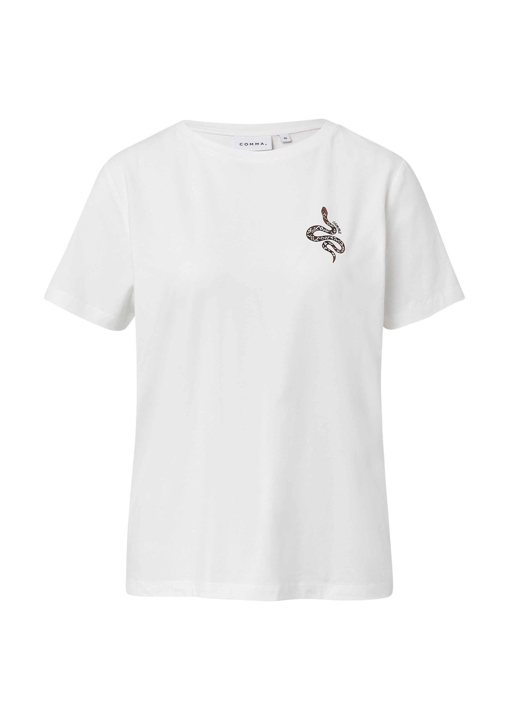 comma Kurzarmshirt T-Shirt T-Shirt mit Artwork
