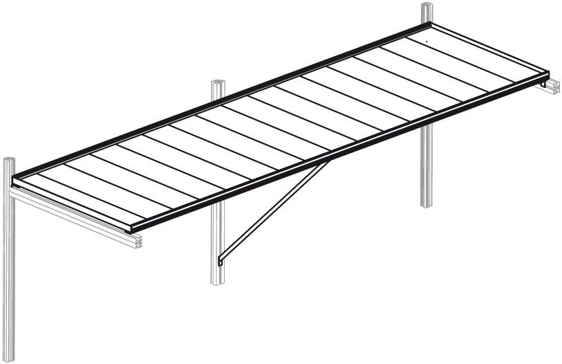 KGT Arbeitstisch Rose IV, BxT: 429x63,5 cm