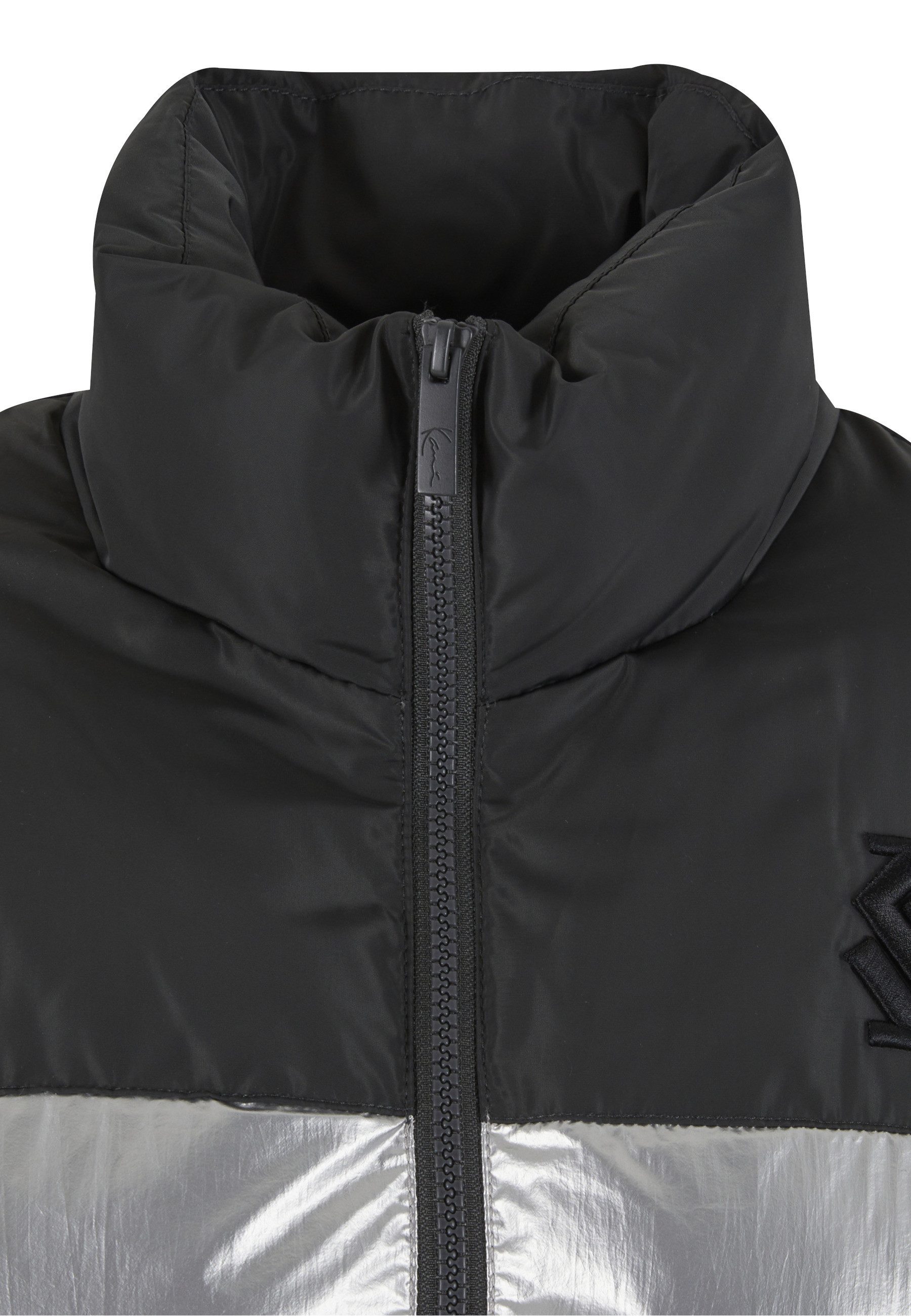 Karl Kani Winterjacke Karl Kani KK Og Metallic Block Crop Puffer Jacket metallic (1-St)