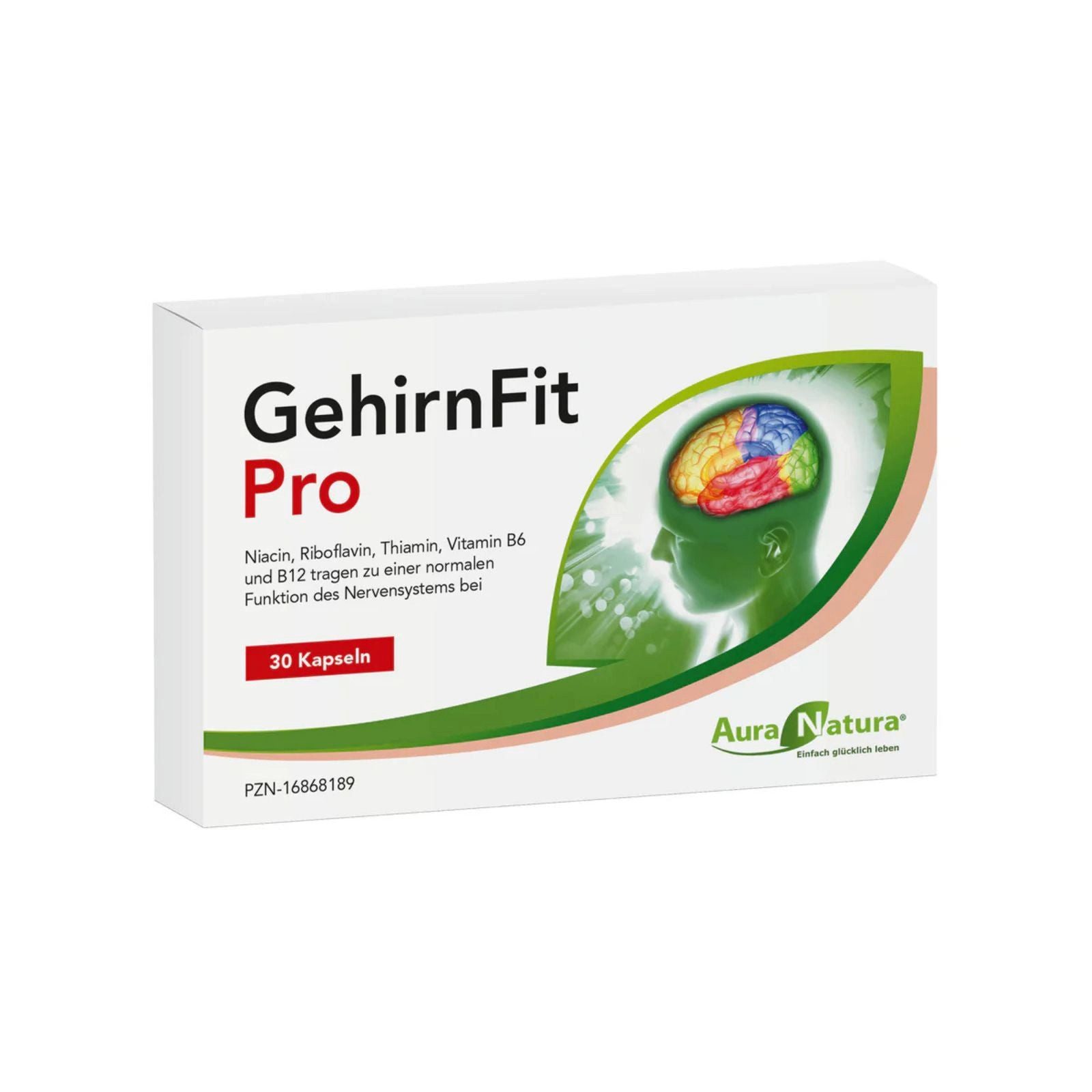 Aura Natura GehirnFit Pro - für Konzentration mit Astaxanthin & Bacopa Monnieri Kapseln