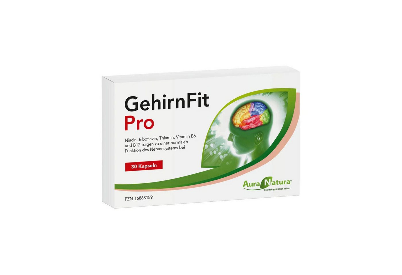 Aura Natura Aura Natura® GehirnFit Pro - mit Astaxanthin, Bacopa Monnieri Kapseln, 1 er 30 St., Mit Vitamin B Komplex