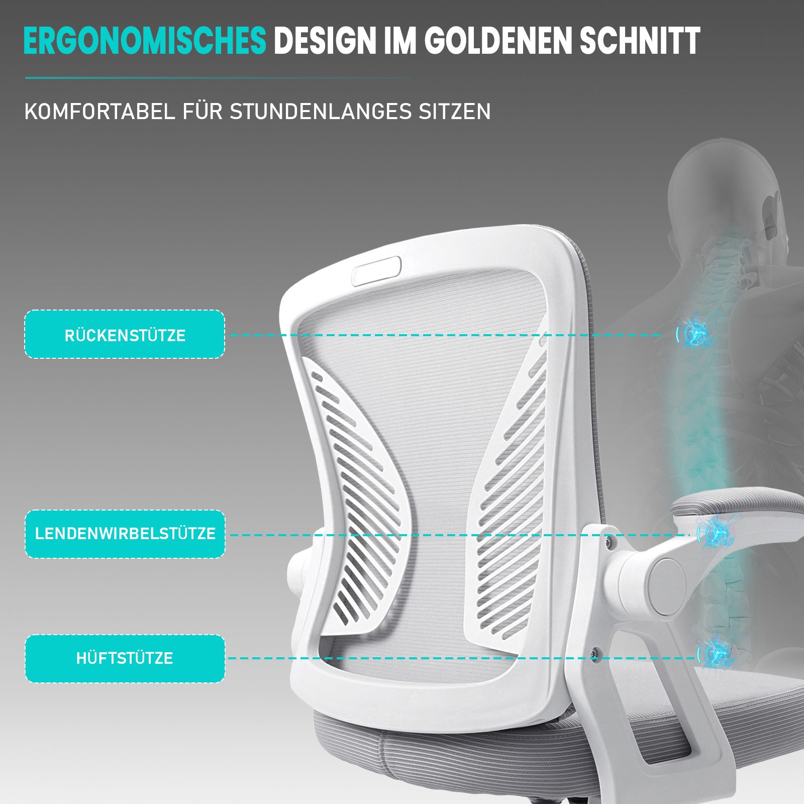 Milacyee Bürostuhl Ergonomisch Bürostuhl Schreibtischstuhl,Stuhl mit günstig online kaufen