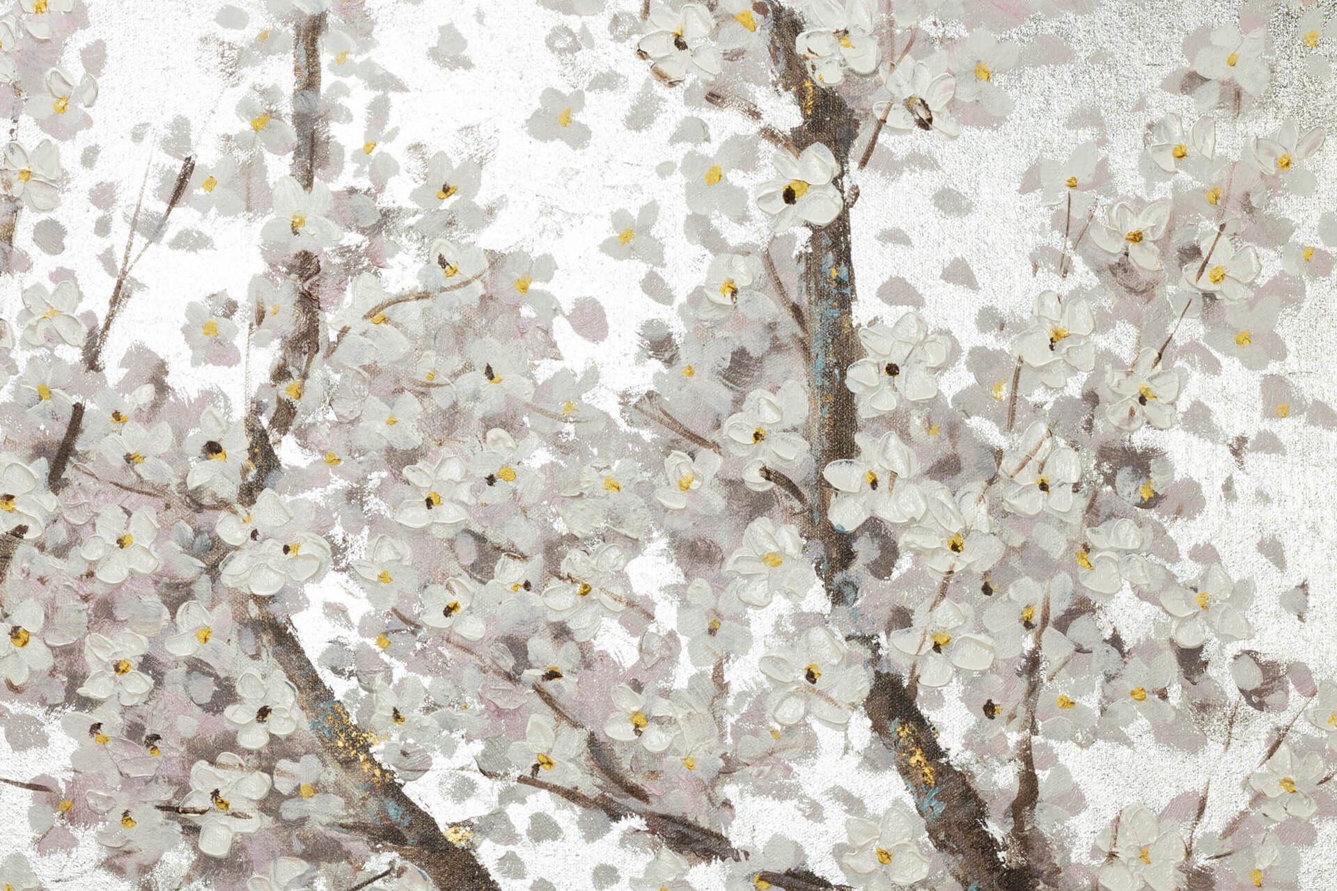 120x60 Wandbild Pearls in KUNSTLOFT Bloom 100% Leinwandbild cm, Gemälde HANDGEMALT Wohnzimmer