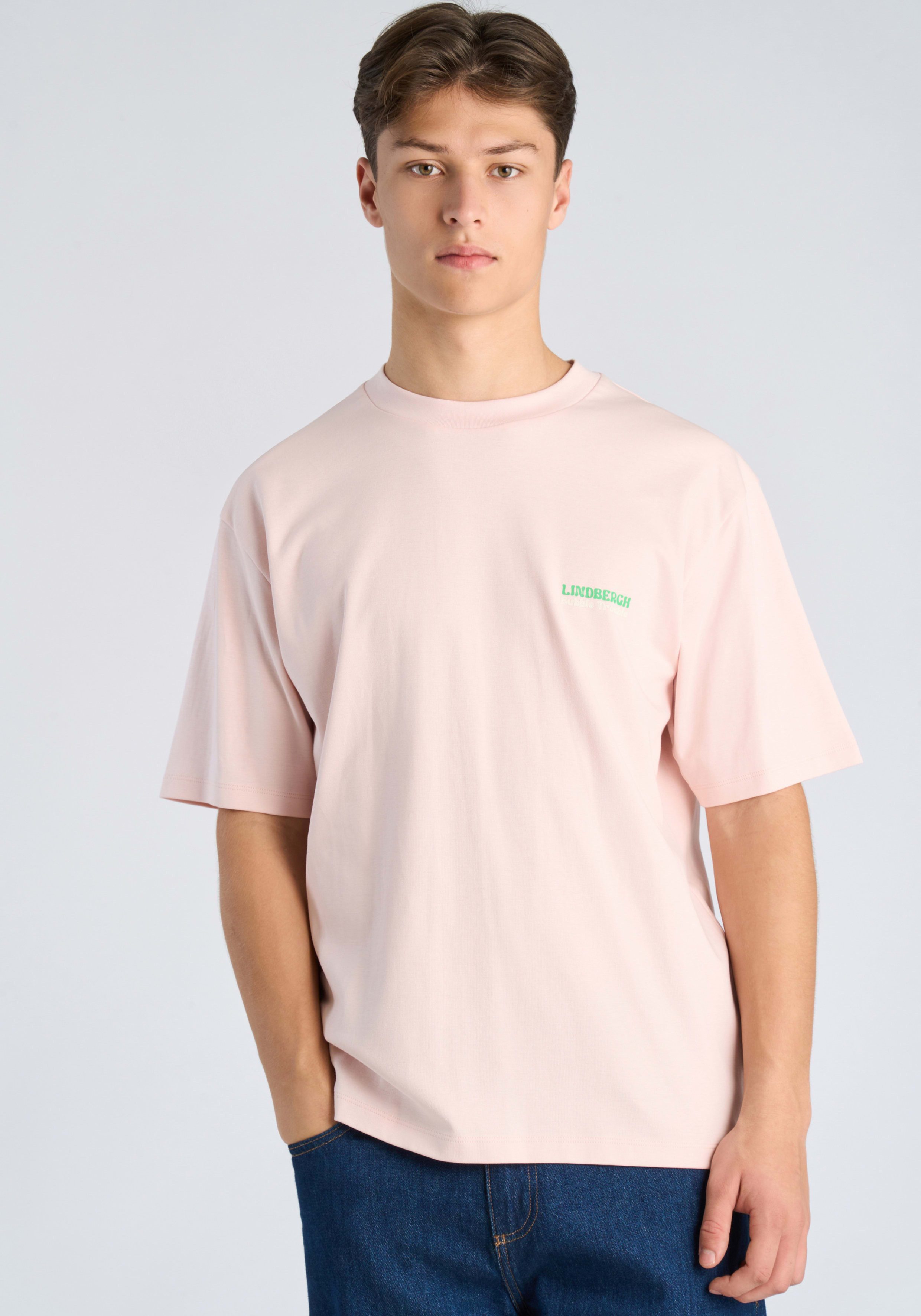 LINDBERGH Kurzarmshirt Sommershirt mit großem Rückenprint / kleinem Frontprint