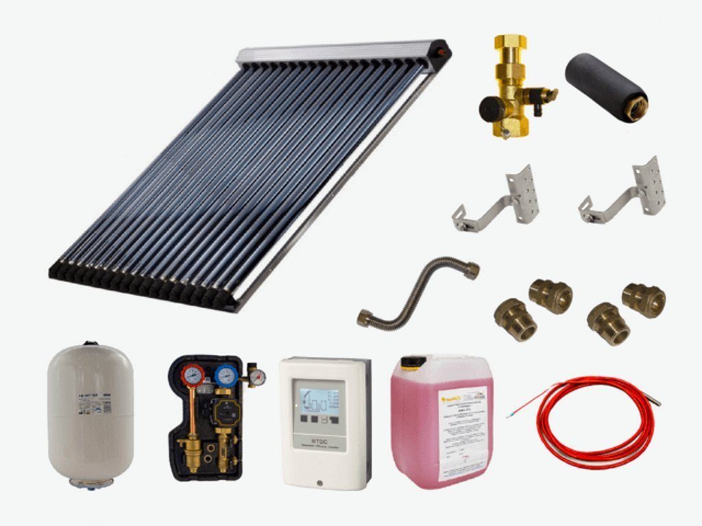 Westech Solar Solarabsorber Paket WT-B58/22 mit 3,76 m² Fläche Vakuum Röhrenkollektor BAFA, 3,76 m² Absorberfläche, Solarheizung für Warmwasser und Heizungsunterstützung