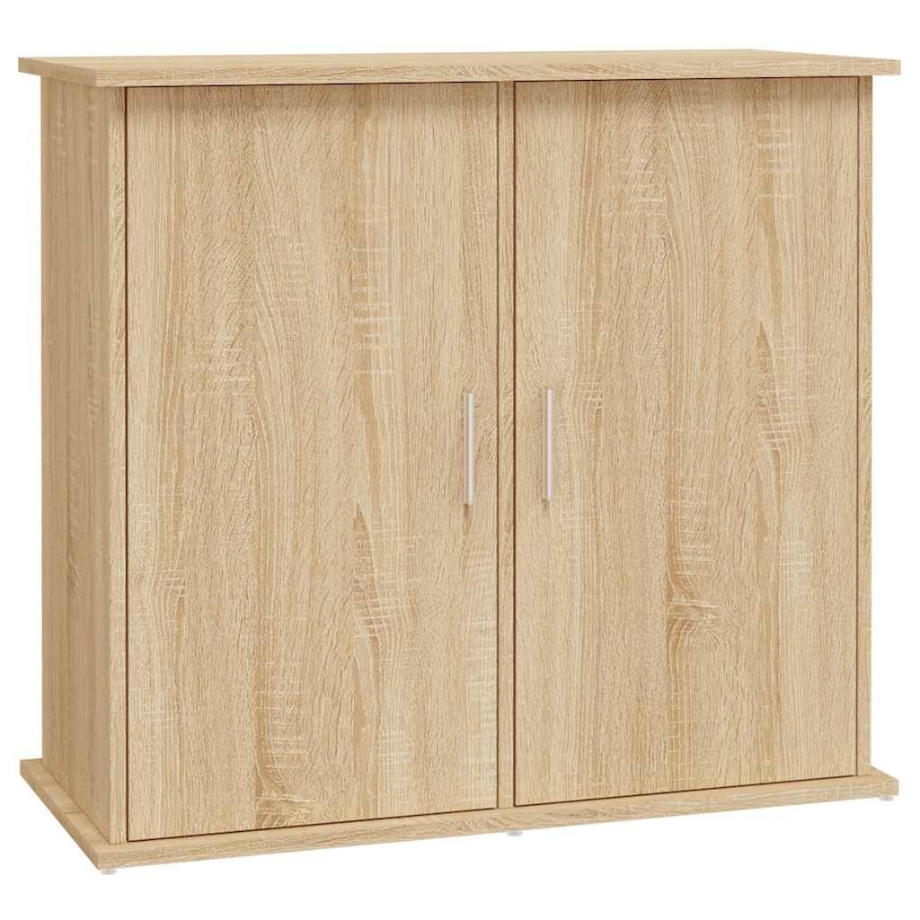 furnicato Aquariumunterschrank Aquariumständer 81 x 36 x 73 cm Sonoma-Eiche Aquarienschrank mit 4 Fächern und Stauraum für dein Zubehör