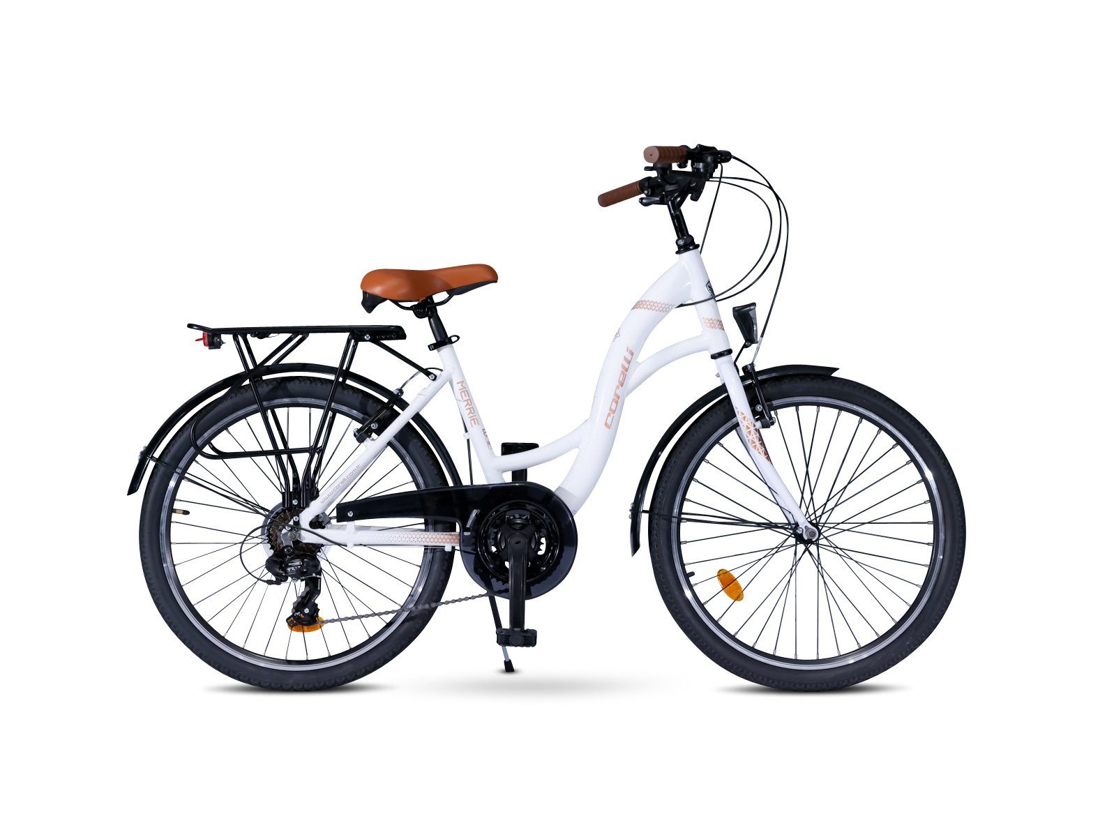 Toys Store Jugendfahrrad 24 Zoll Alu City Bike 24" Mädchen Fahrrad Shimano 21 Gang Rh 38cm, 21 Gang, Shimano