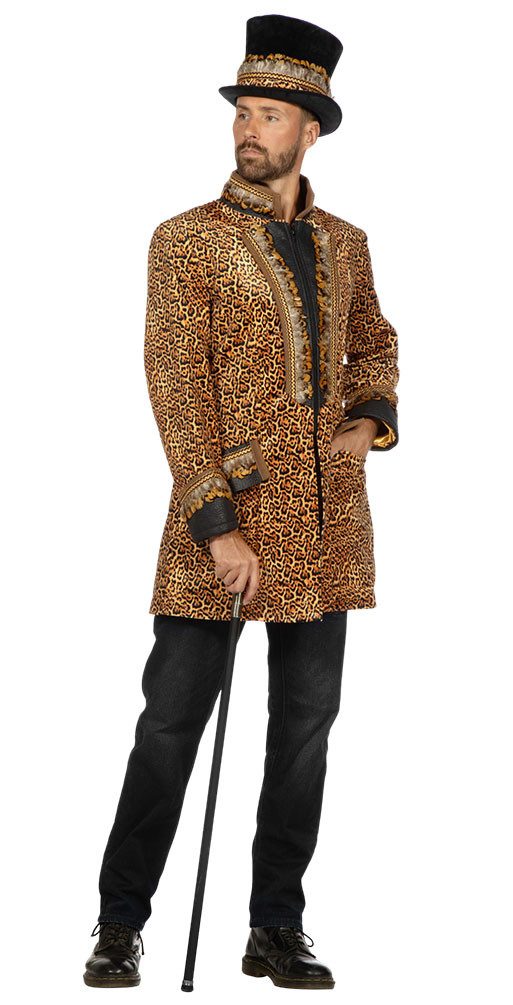Karneval-Klamotten Kostüm Parade Frack Herren große Größen Leopardenmuster, Show Uniform Jacke Männerkostüm Prunksitzung Plus Size Partnerkostüm