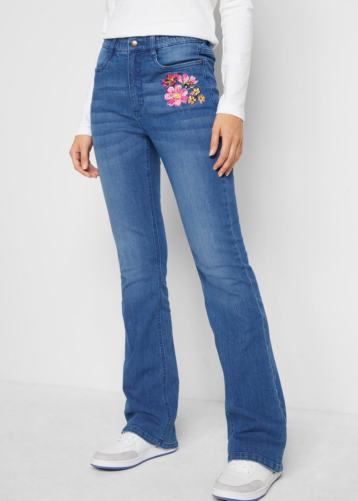 bonprix Bootcut-Jeans Bootcut-Jeans High Waist, Bequembund