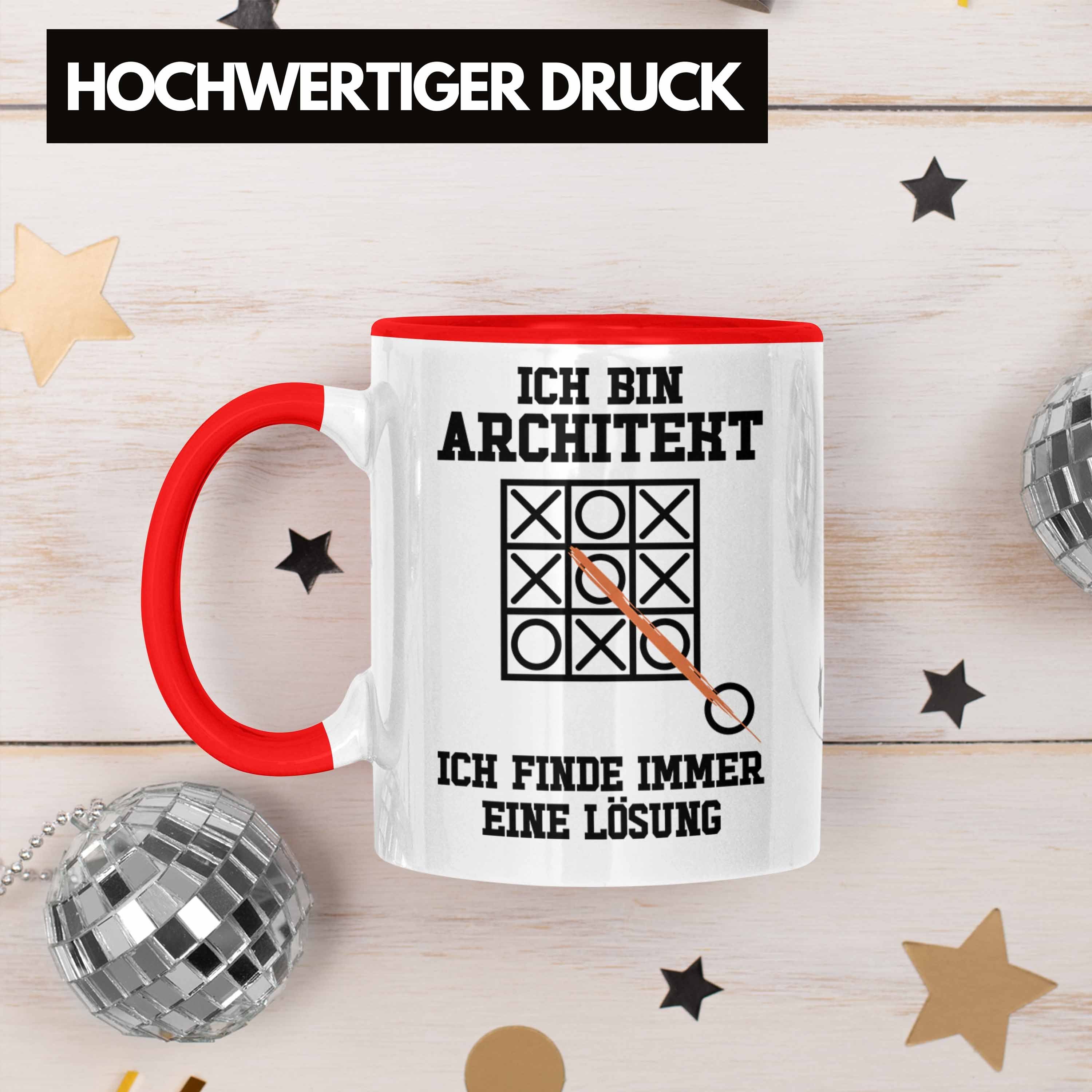 Geschenk Geschenkidee - Männer Rot Spruch Tasse Trendation Tasse mit Architekten Architektur Kaffeetasse Trendation Lustig Architekt