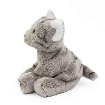 Teddys Rothenburg Kuscheltier Katze 14 cm sitzend grau getigert Kuscheltier