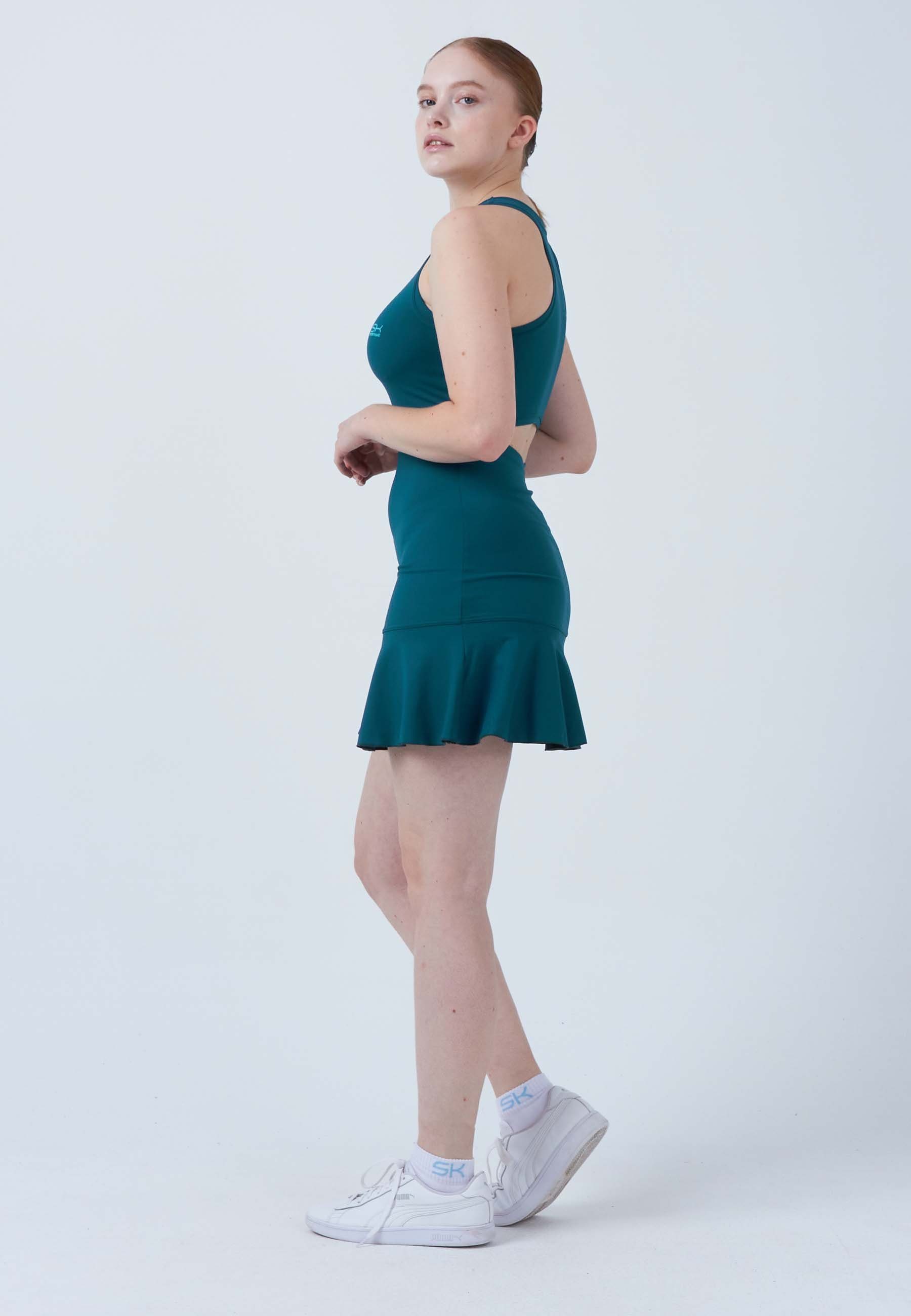 Performance Mädchen Damen & SPORTKIND grün Sportdress petrol Tenniskleid