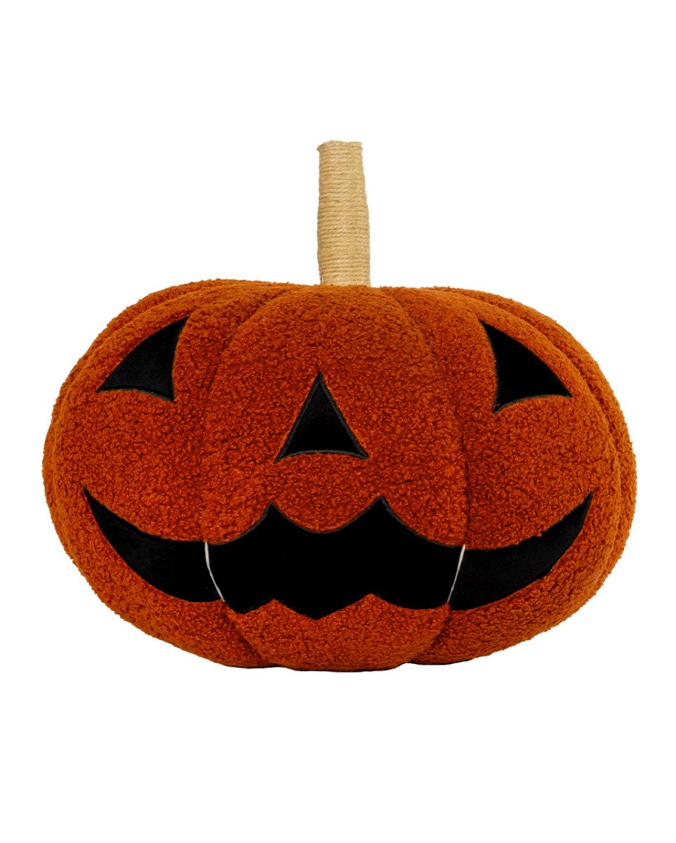 Horror-Shop Dekokissen Grinsender Kürbis als Dekokissen Ø 34cm